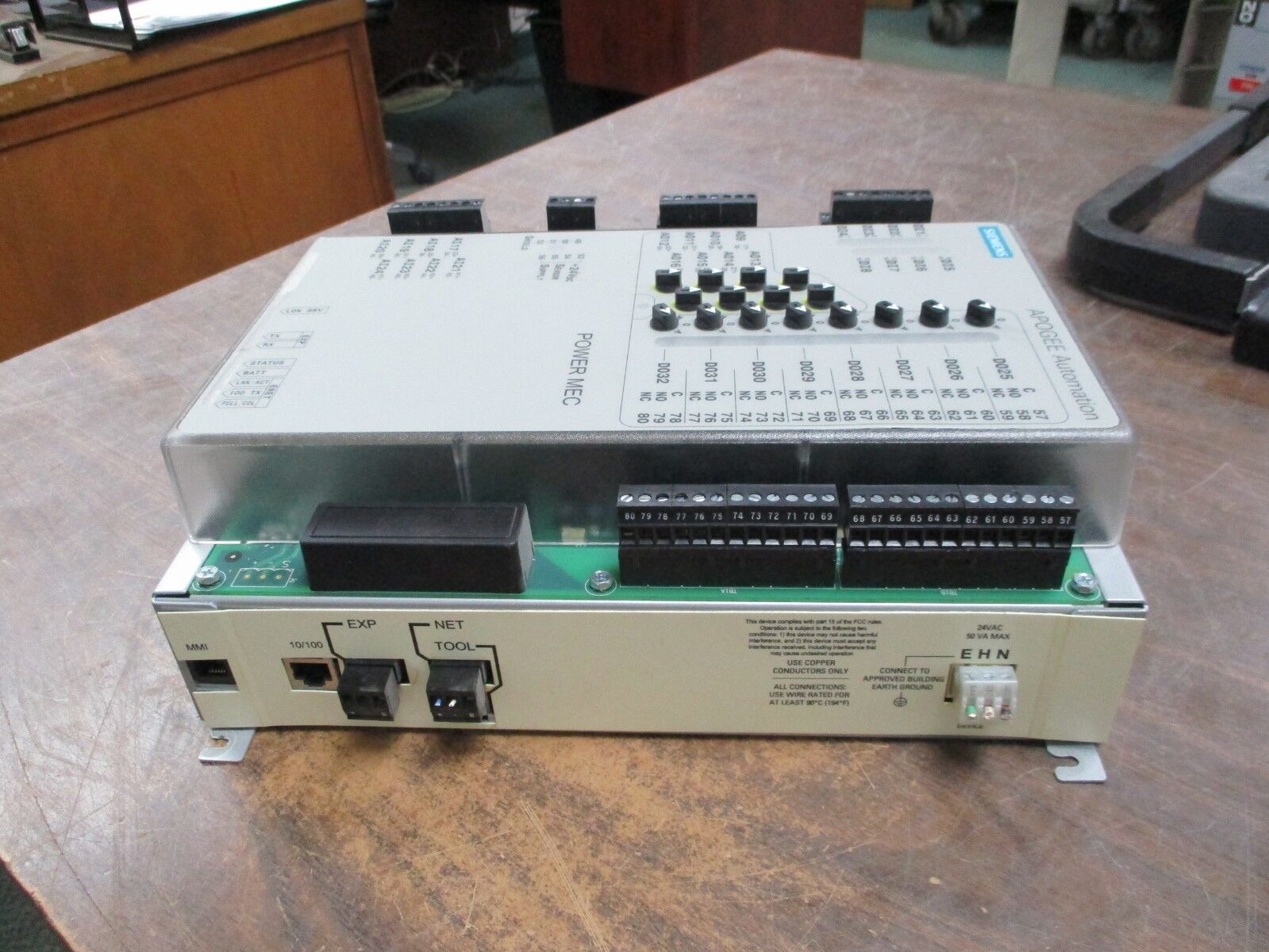 Siemens APOGEE Automation Model 1210 EL Power MEC 549-645 PXM,HOA,ENET,LON, Used