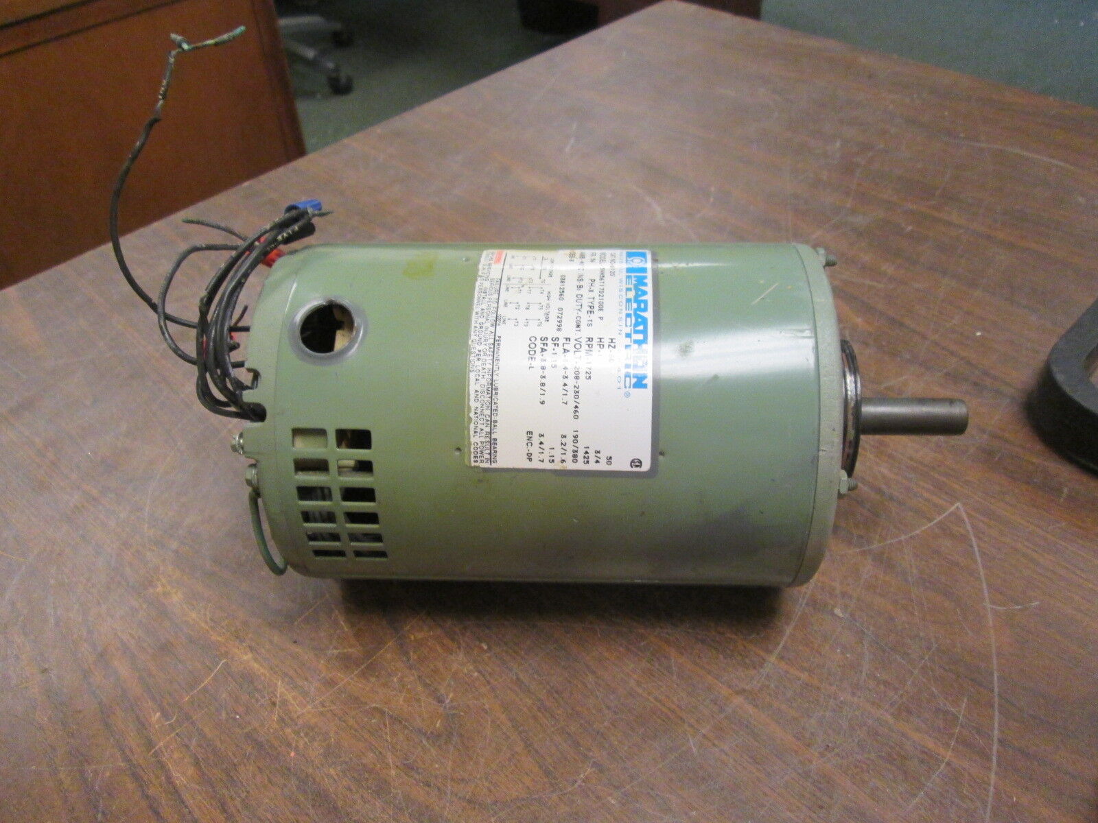 Marathon Electric 5VH56T17D2100E AC Motor G120 1HP 1725RPM FR:56 Used