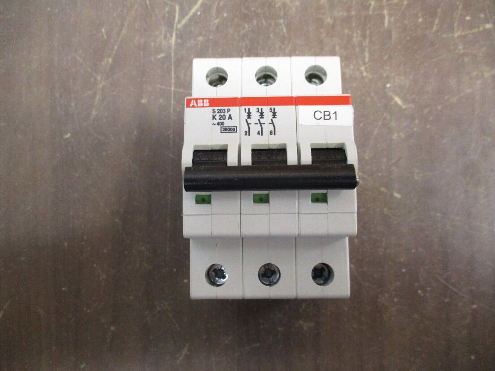 ABB Circuit Breaker S203P-K20A 20A 3P Used