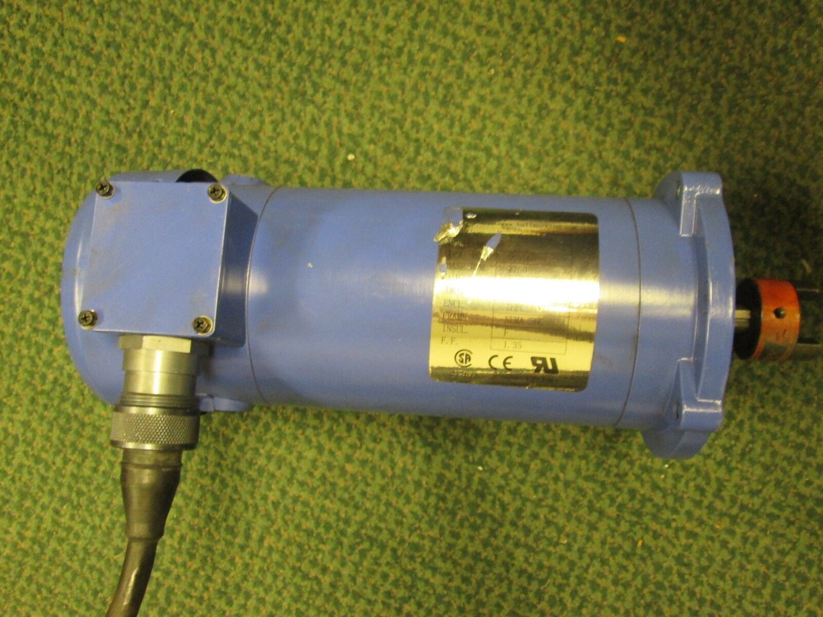 Hallmark DC Servo Motor MD0510A-D 1HP 90VDC ARM 1750RPMs 10.4A TEFC enclosure