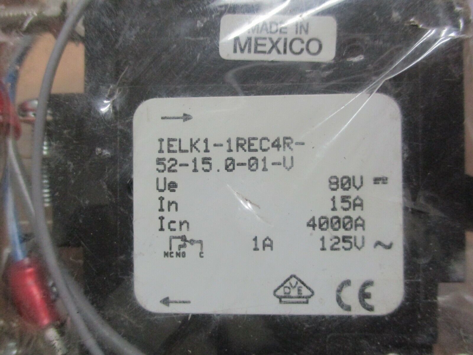 Airpax DC Circuit Breaker IELK1-1REC4R-52-15.0-01-V 15A 80VDC 1P New Surplus