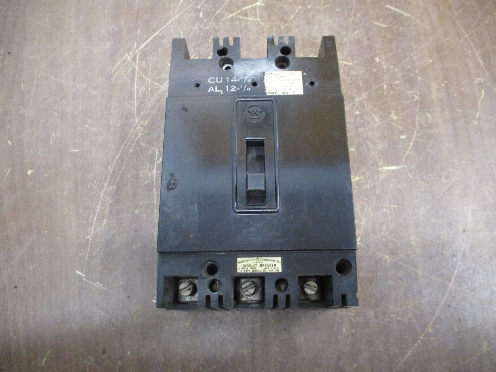 Westinghouse AB De-ion Circuit Breaker FA3030 30A 600V 3P Used