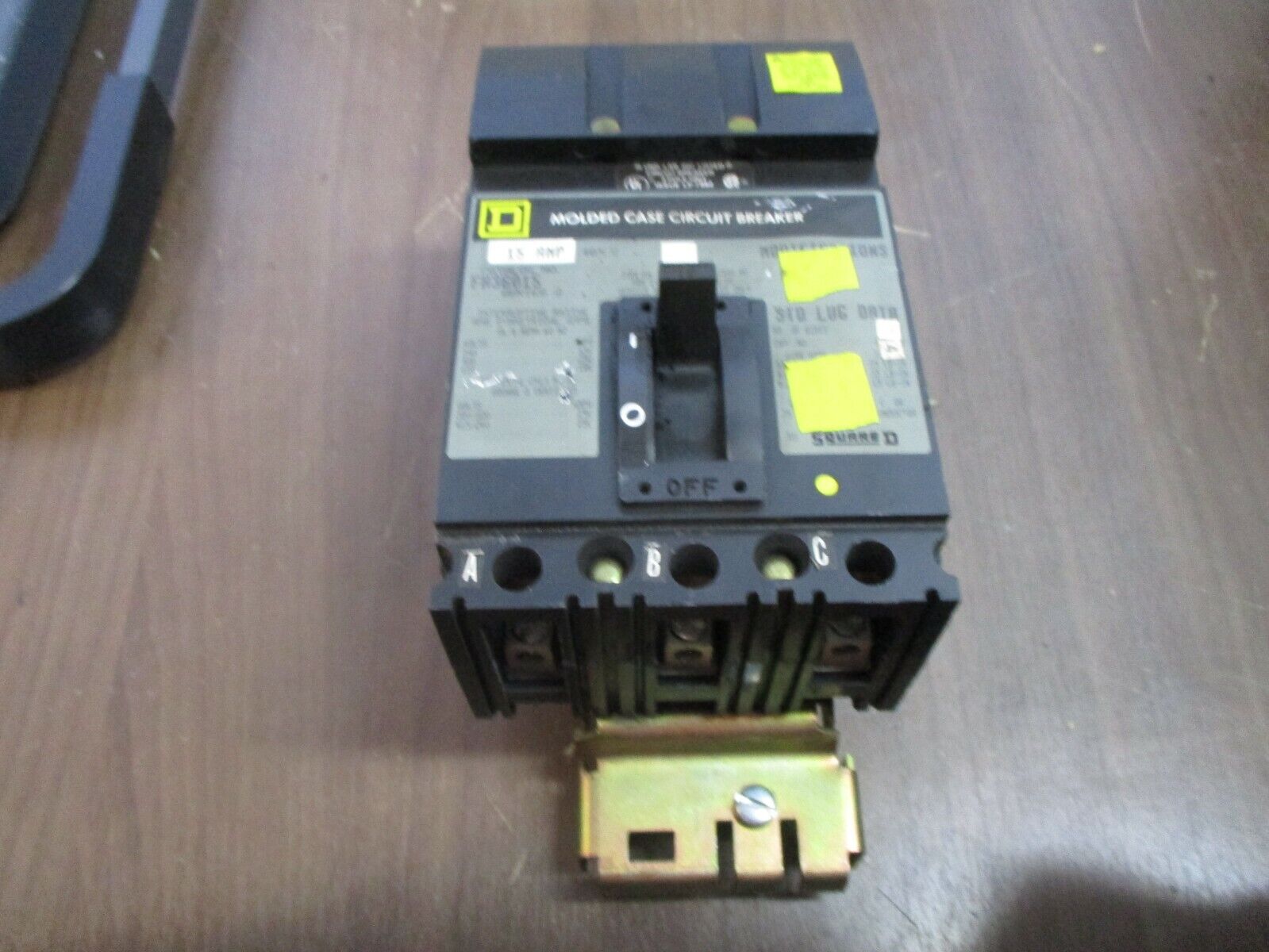 Square D I-Line Circuit Breaker FH36015 Ser. 2 15A 600V 3P Used