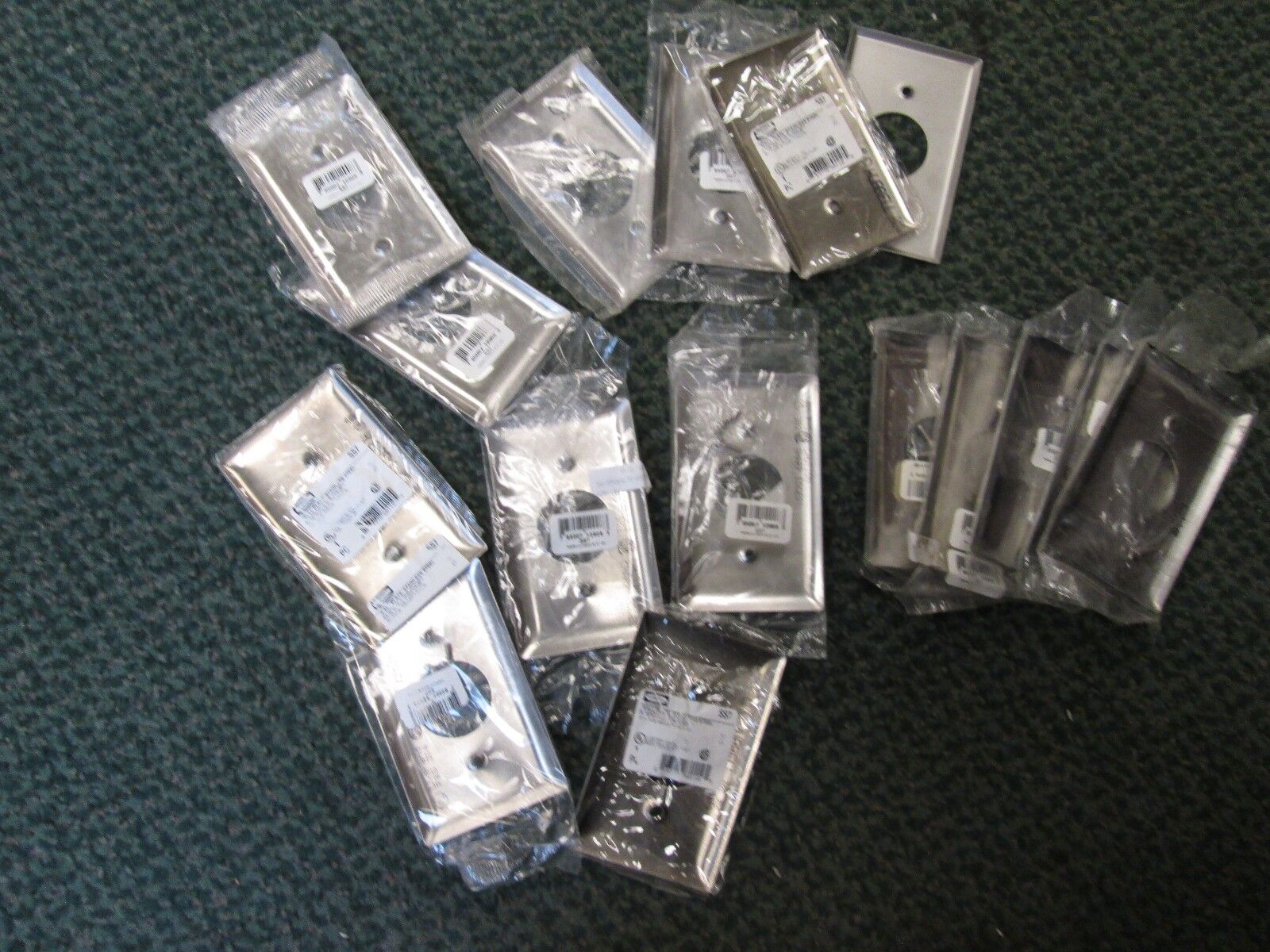 Misc Brands 1 Gang Single Receptacle Covers Stainless Steel *Lot of 16* New Surp