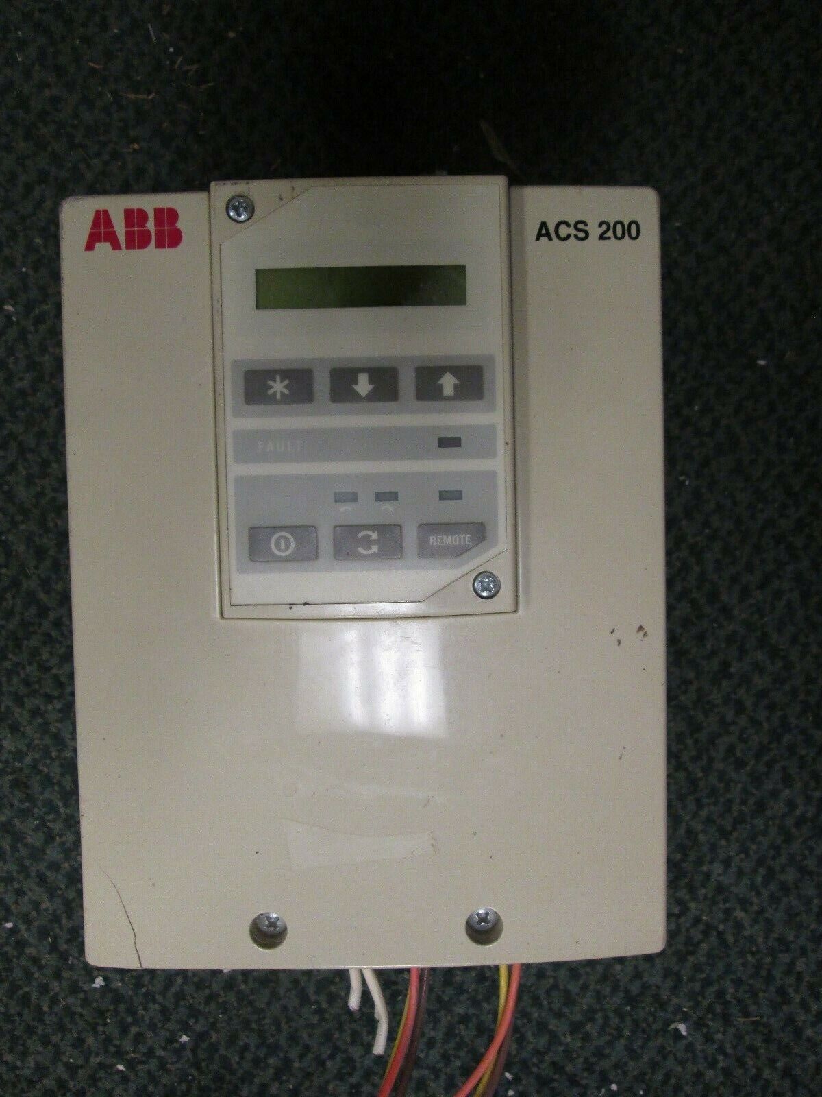 ABB ACS 200 AC Drive ACS-4P1-3-00-10 *Cracked Cover* Used