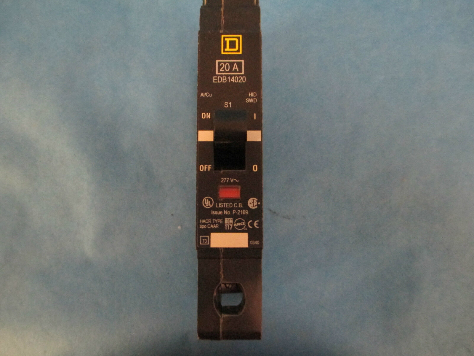 Square D EDB14020 20A 1-Pole 277V Circuit Breakers *Set Of 2* NEW!!