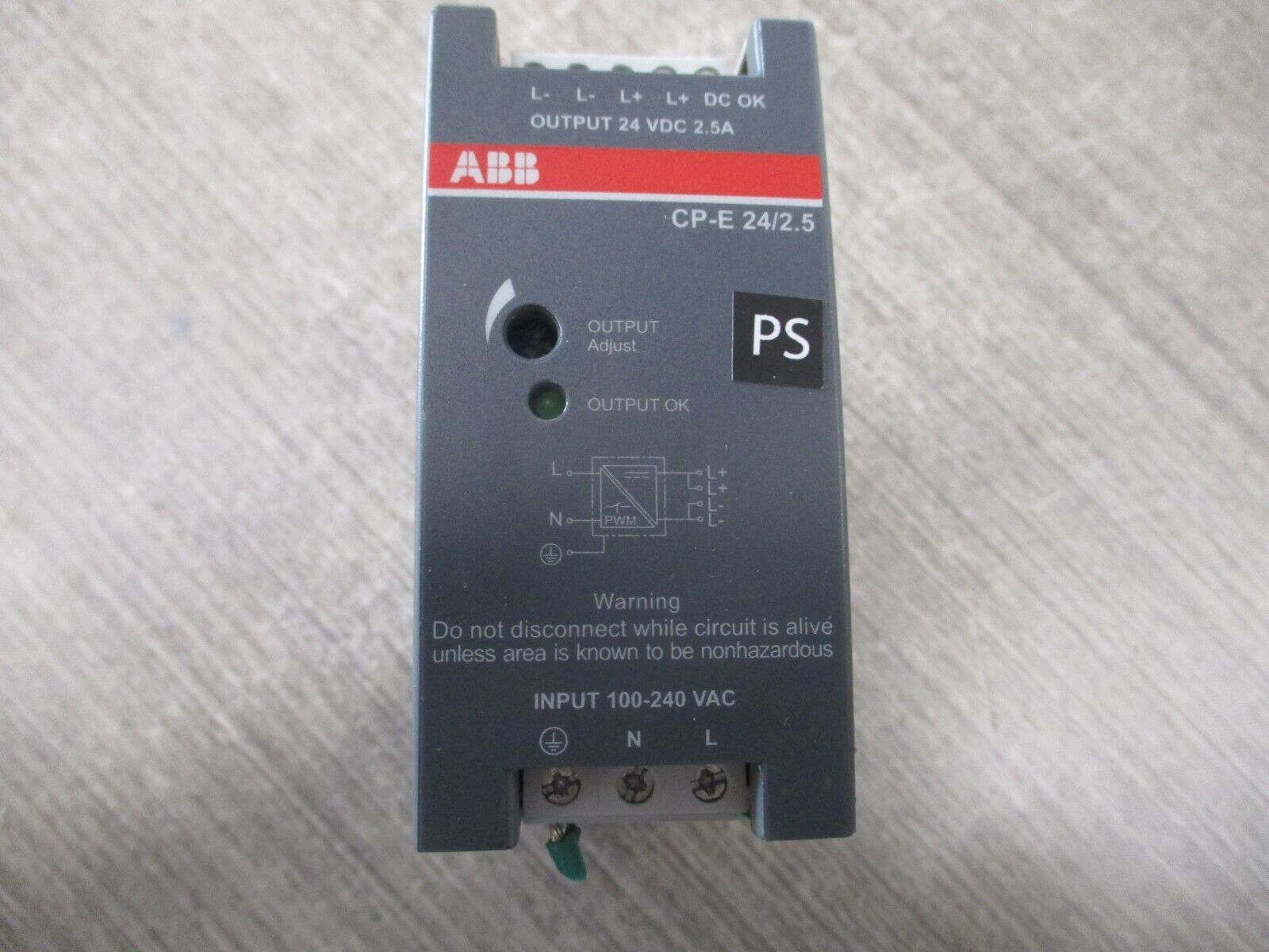 ABB CP-E 24/2.5 Power Supply 1SVR427032R0000 60W Used