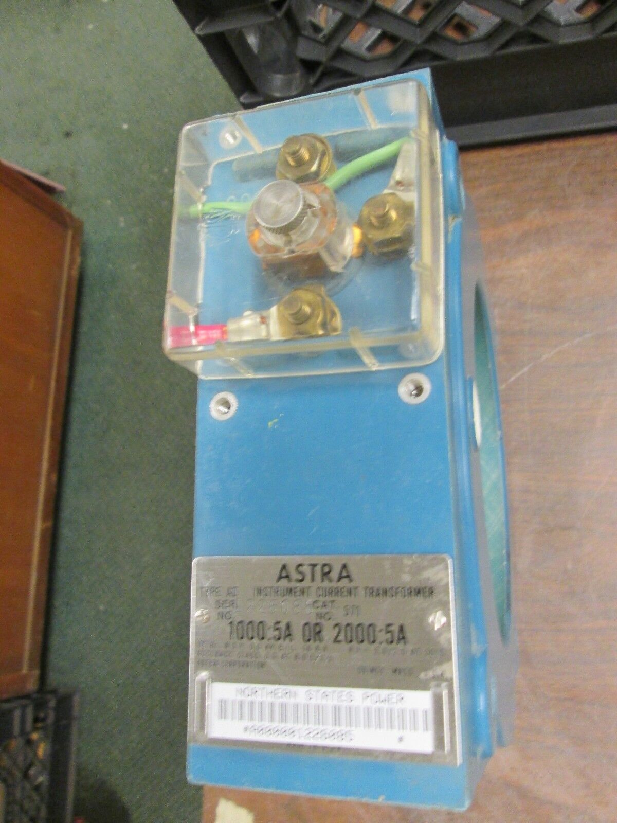 Astra Current Transformer 571 Ratio 1000/2000:5A 10KV BIL 60Hz Used