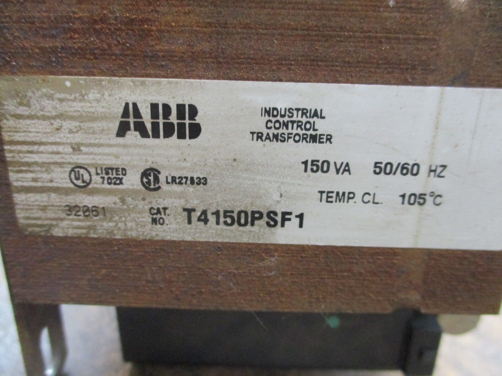 ABB Control Transformer T4150PSF1 150VA Pri: 200-480V Sec: 23-120V 50/60Hz Used