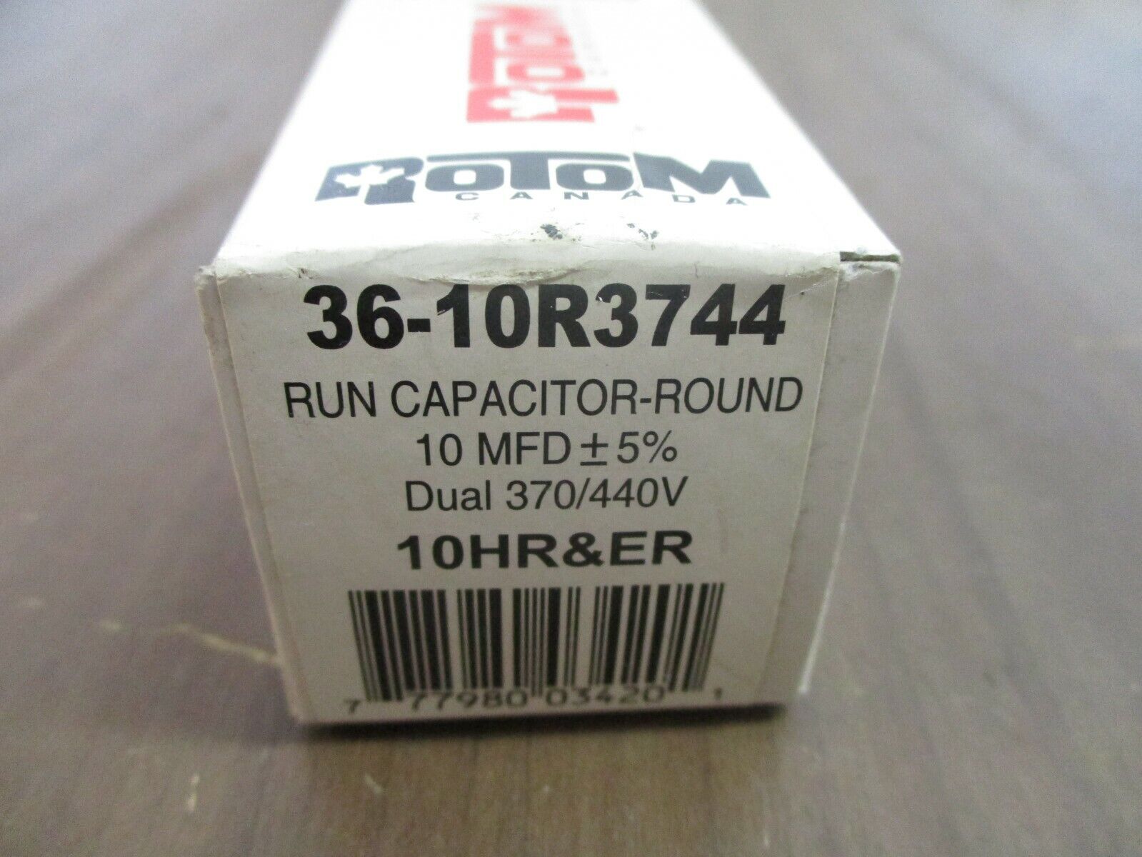 Rotom Run Capacitor 36-10R3744 10MFD Double 370/440V New Surplus