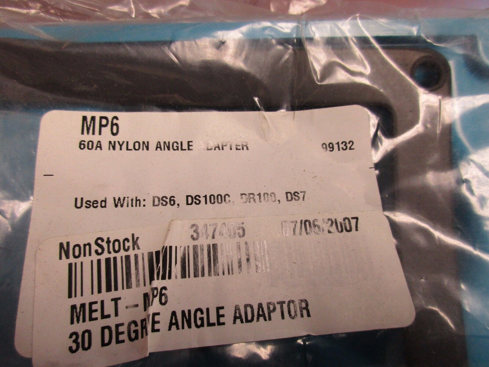 Nylon 30° Angle Adapter MP6 60A Used With: DS6/DS100C/DR100/DS7 New Surplus