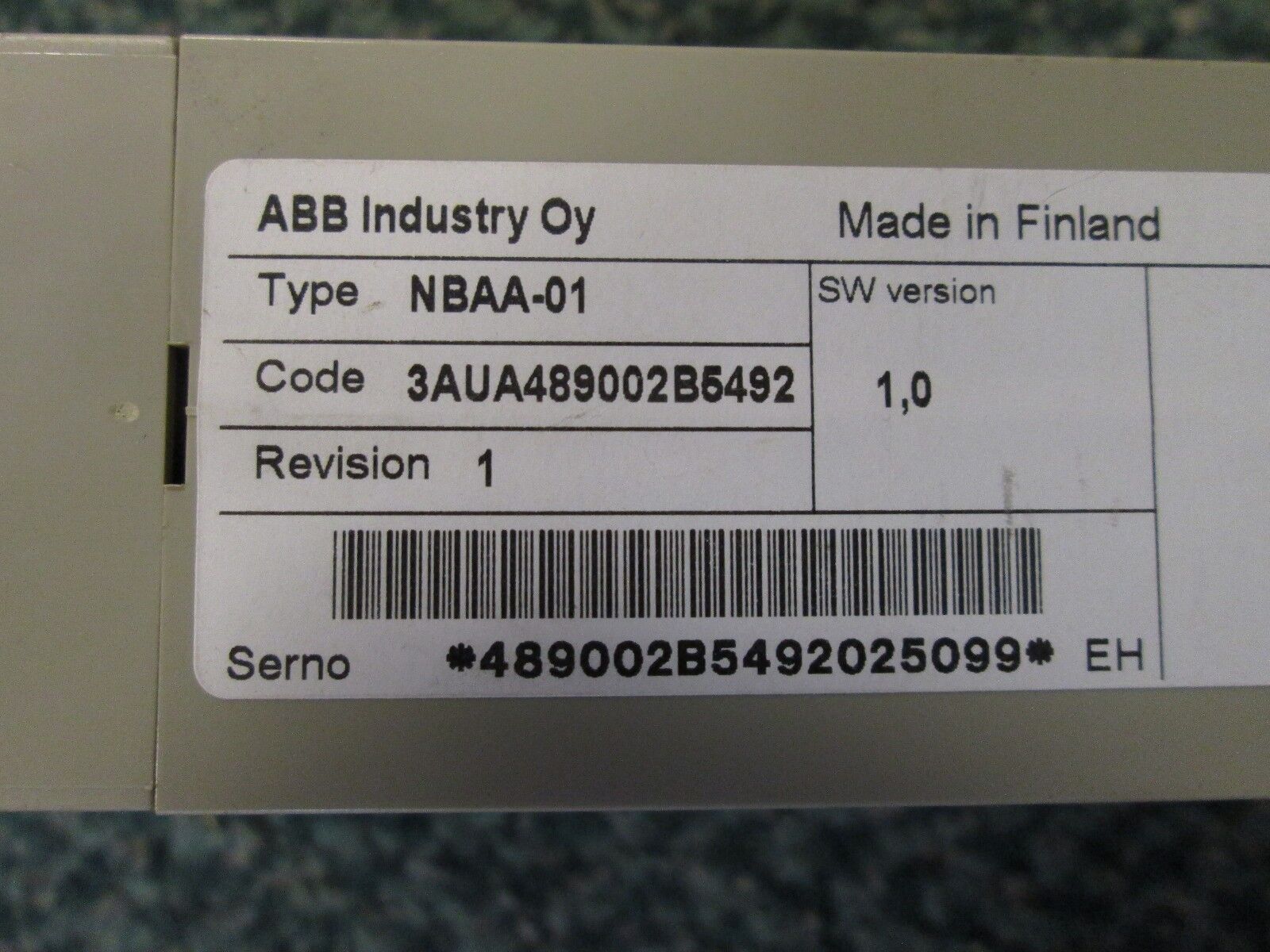 ABB Building Automation Adapter NBAA-01 24VDC 3W Used