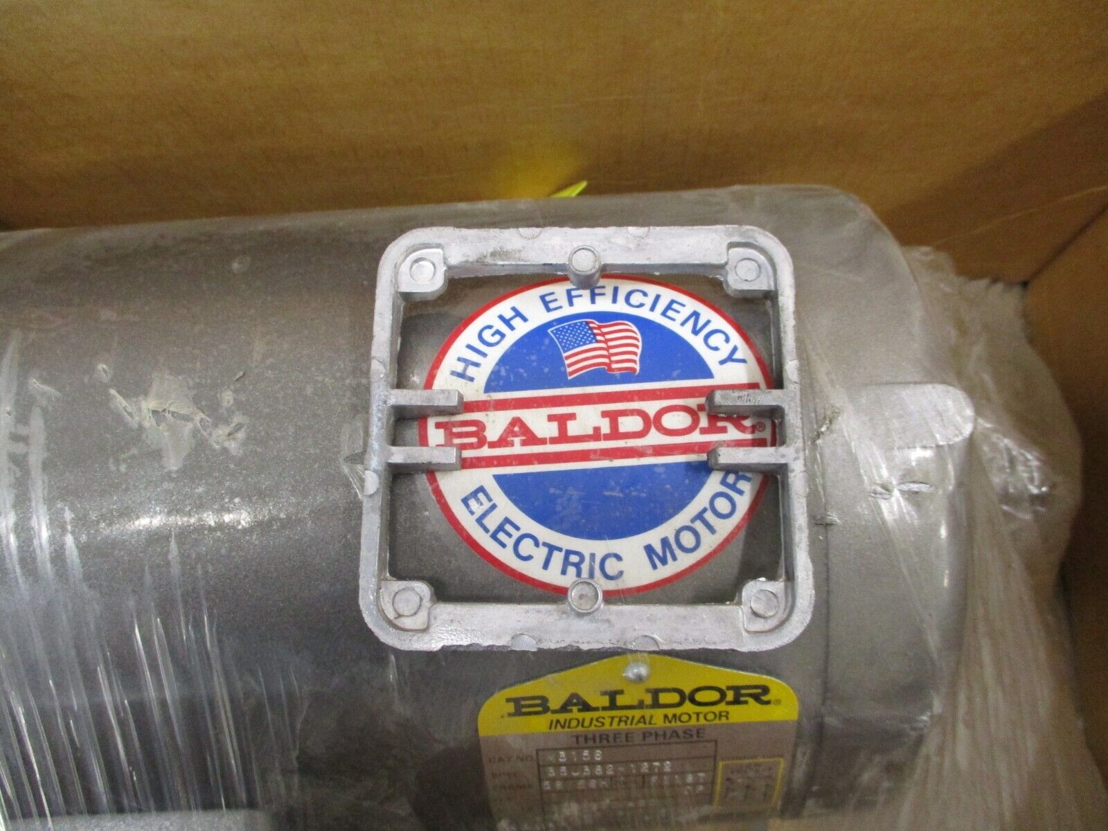 Baldor Motor M3156 1HP 1200RPM 208-230/460V 4.0-3.8/1.9A 3Ph 60Hz New Surplus