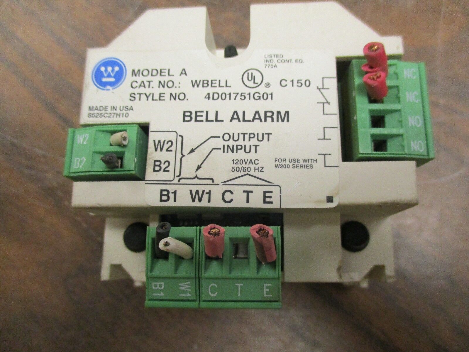 Westinghouse Bell Alarm 4D01751G01 Rev. 3 120V 50/60Hz *Chipped Side* Used