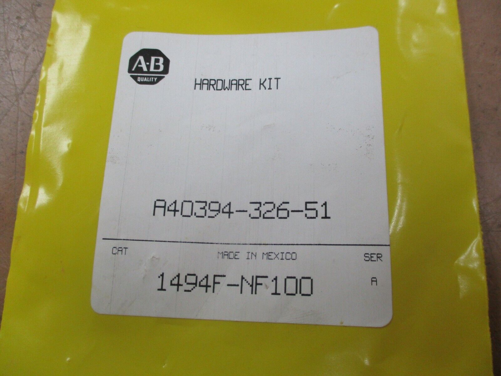 Allen-Bradley Hardware Kit A40394-326-51 For 1494F-MF10A New Surplus