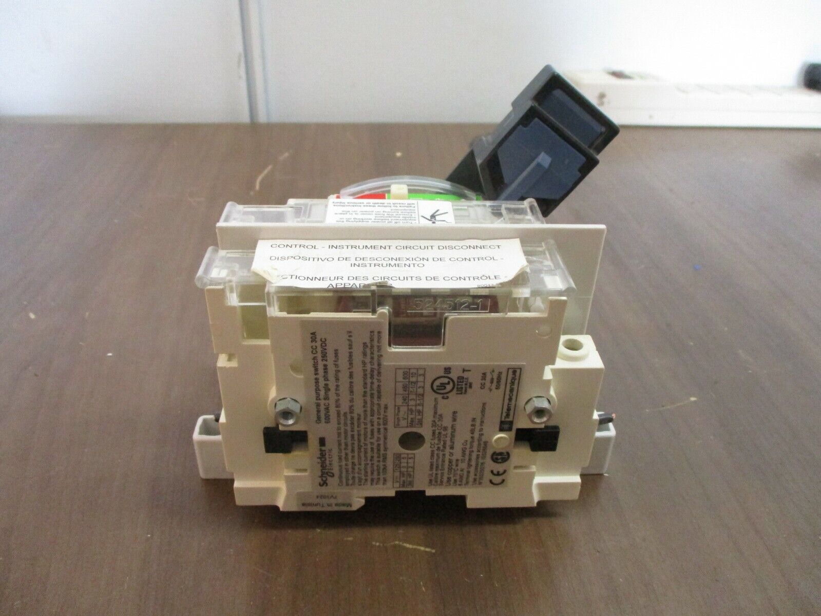 Schneider Electric Fusible General Purpose Switch GS1EERU20 30A 600V 1Ph Used