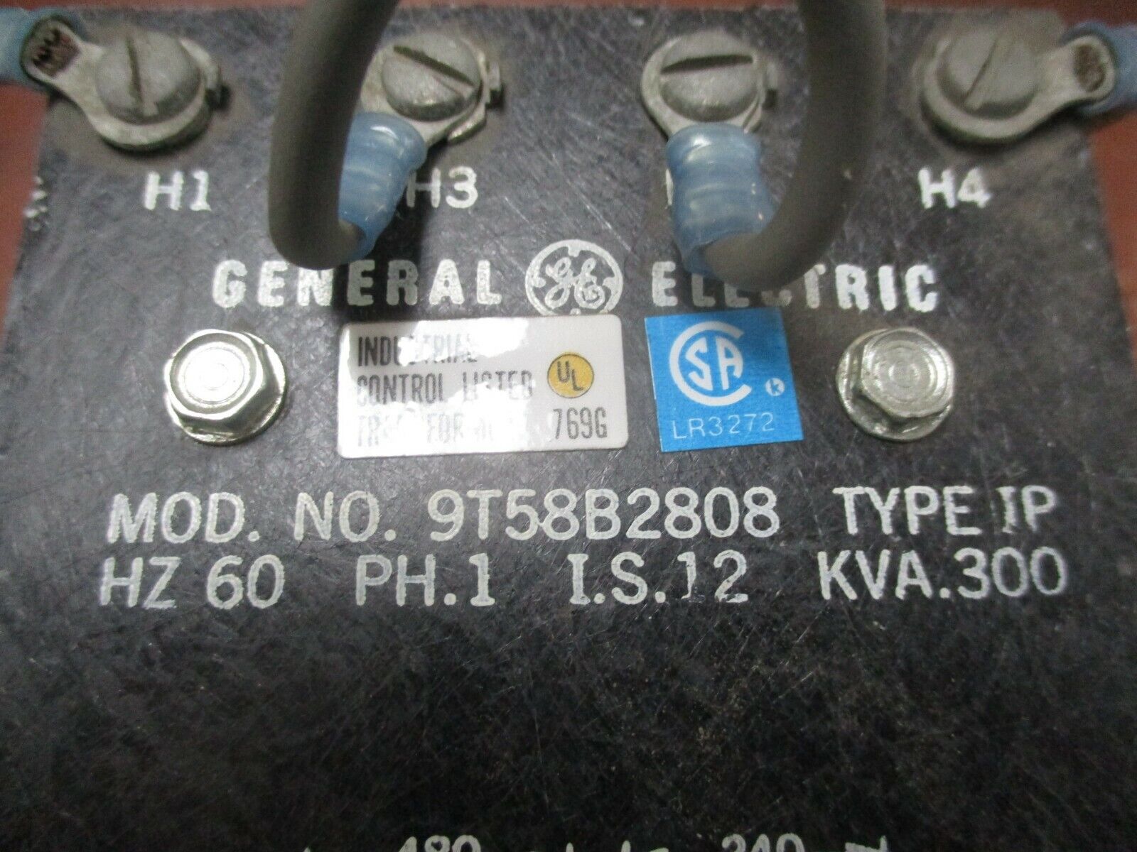 GE Type IP Transformer 9T58B2808 0.300KVA Pri: 240/480V Sec: 120/240V Used