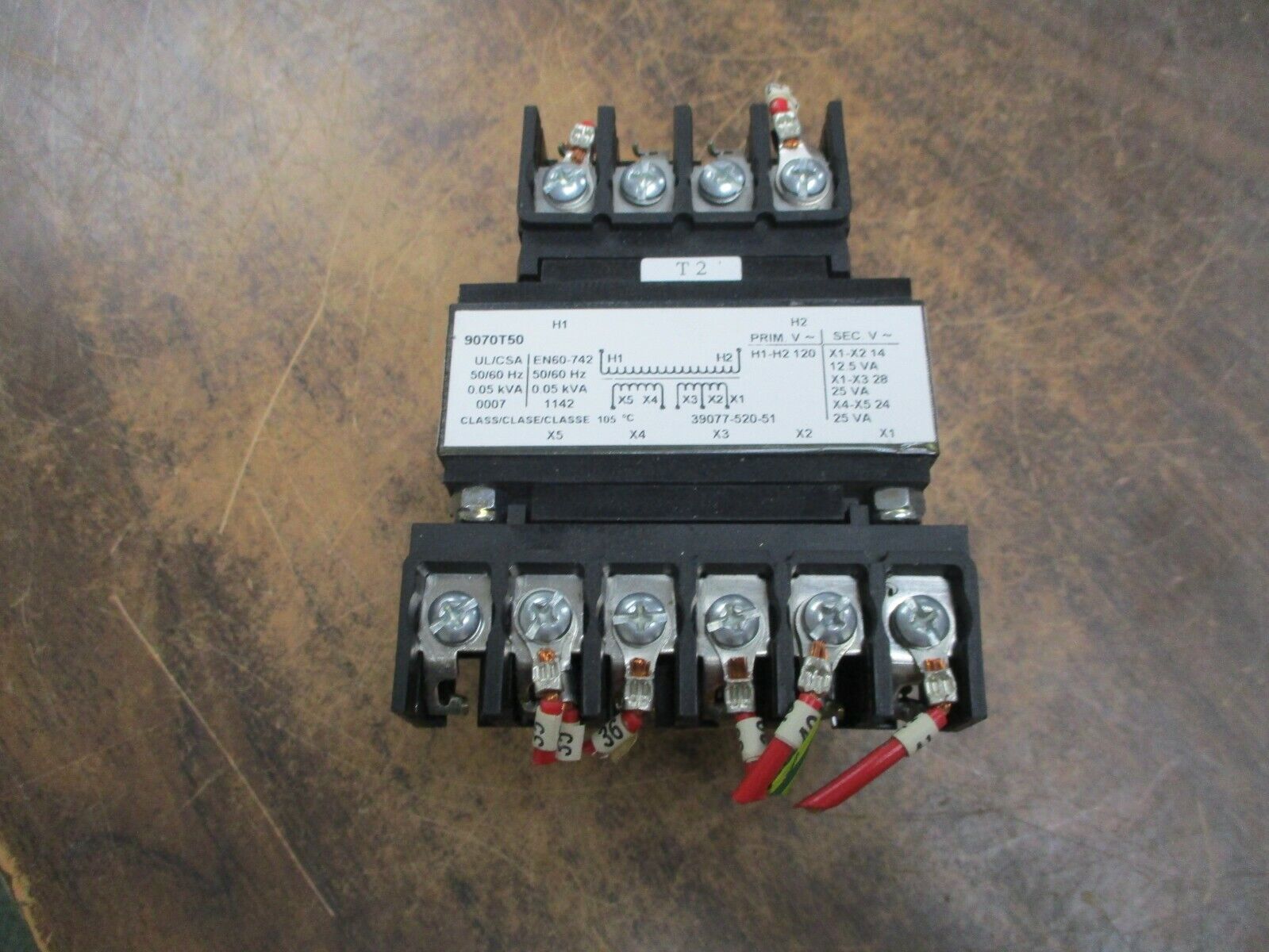 Square D Control Transformer 9070T50 0.05kVA Pri: 120V Sec: 12/28/24V 50/60Hz