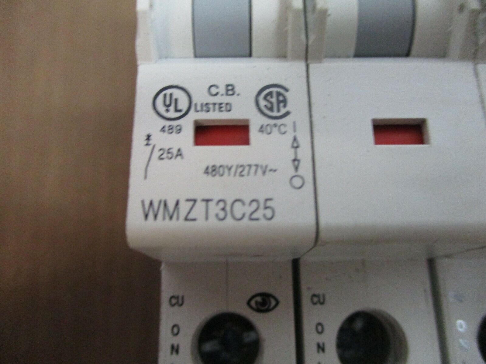 Eaton Circuit Breaker WMZT3C25 25A 480Y/277V 3P Used