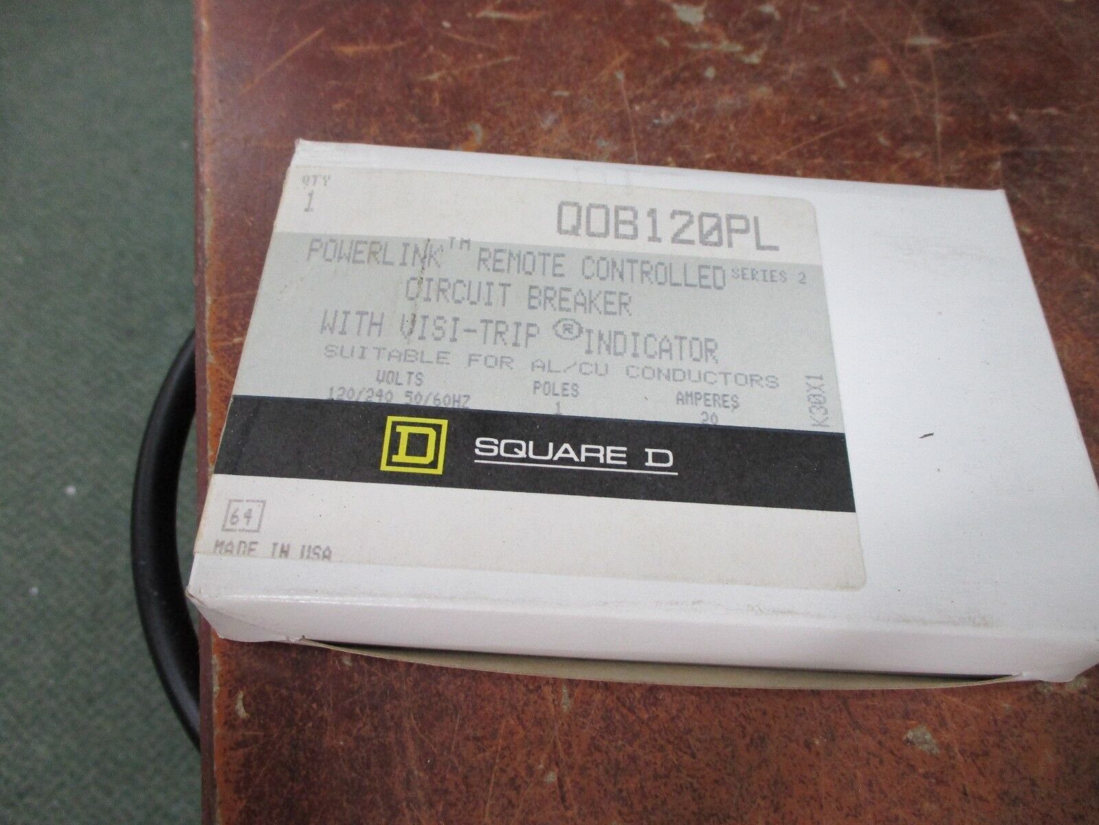 Square D Powerlink Remote Controlled Circuit Breaker QOB120PL 120/240V 50/60Hz