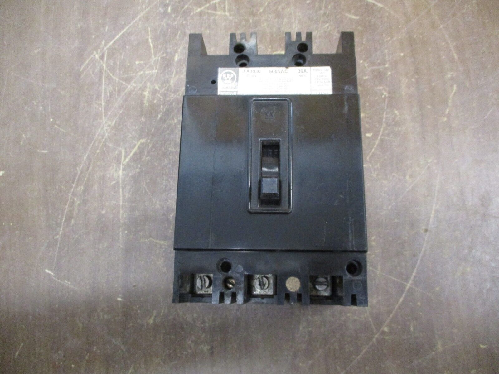 Westinghouse Circuit Breaker FA3030 30A 600V 3P Used