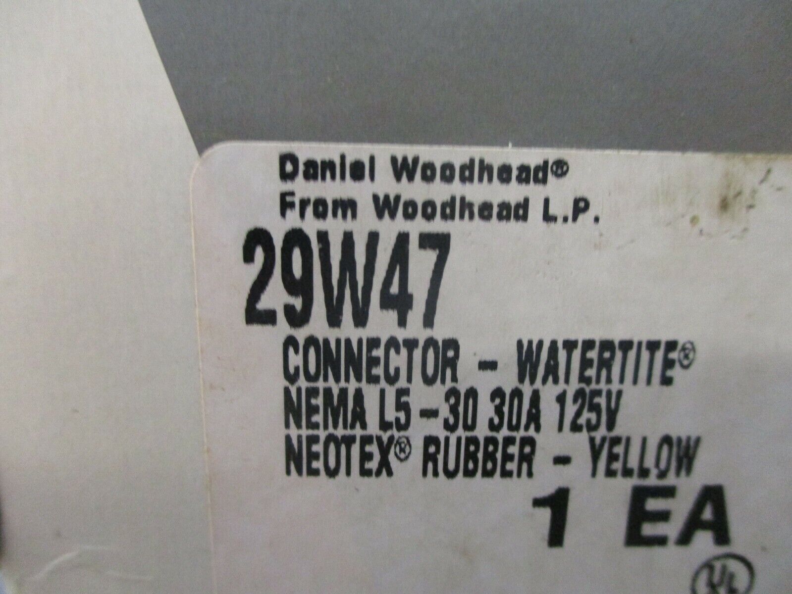 Woodhead Watertite Connector 29W47 30A 125V Nema L5-30 New Surplus