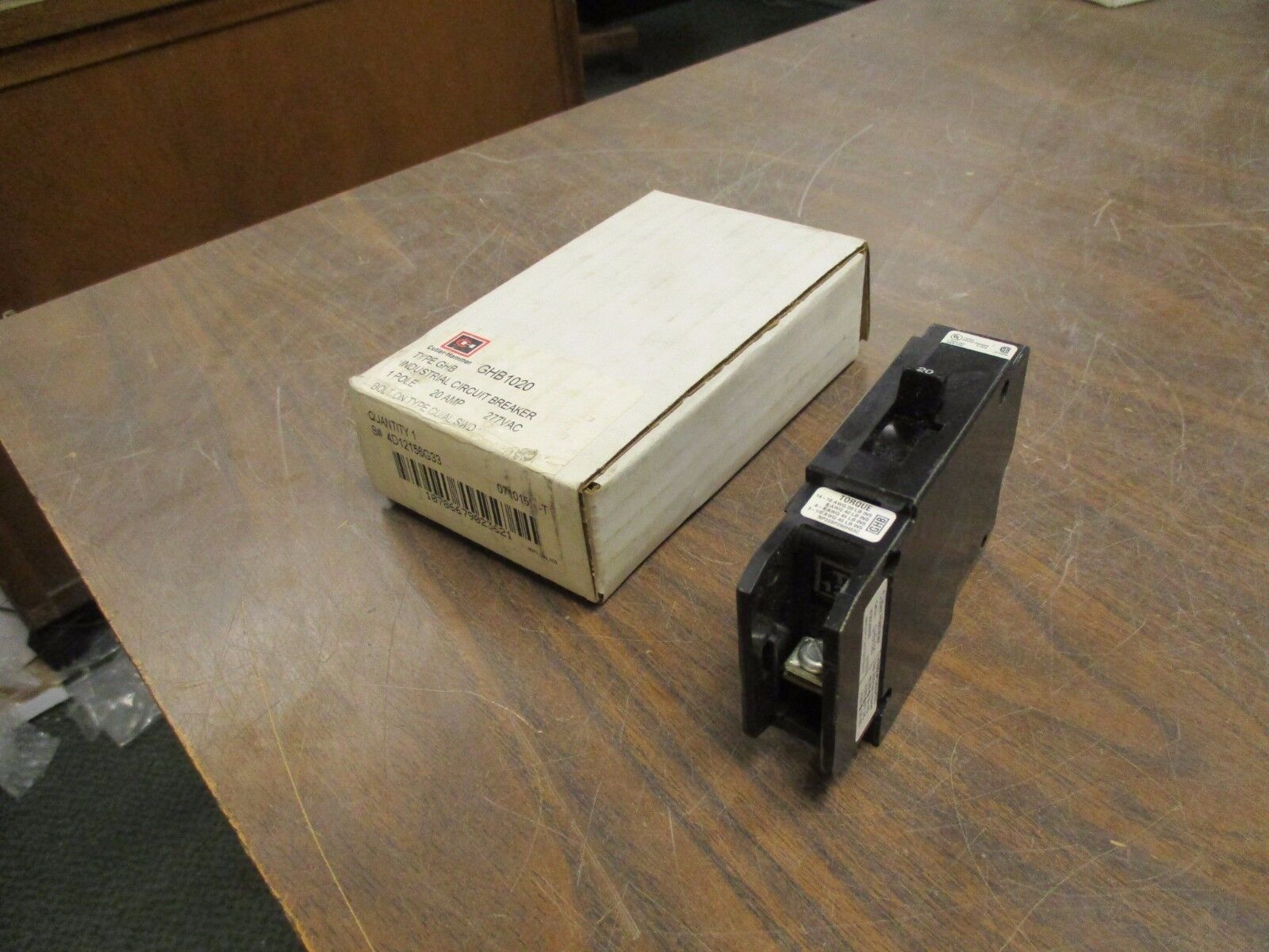 Cutler-Hammer Circuit Breaker GHB1020 20A 277V 1P New Surplus