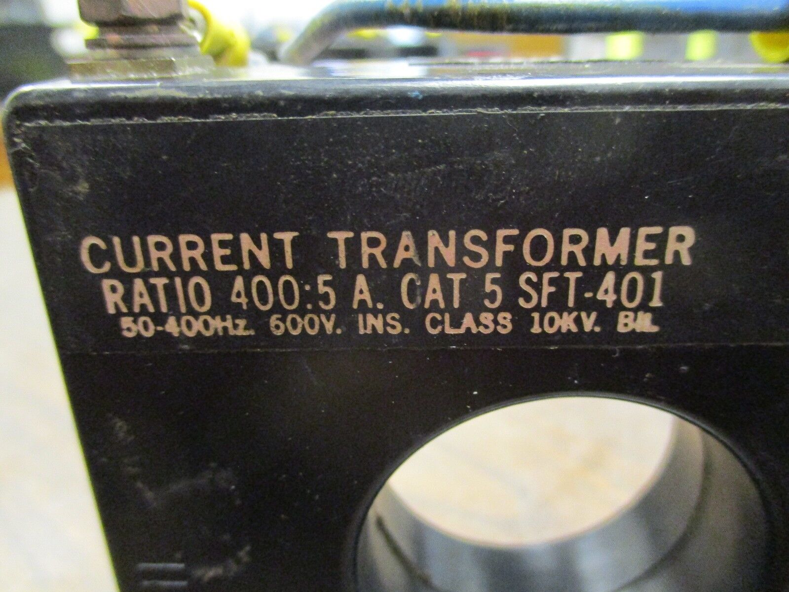 PMC Current Transformer 5 SFT-401 Ratio 400:5A 10 KV BIL 50-400Hz 600V Used