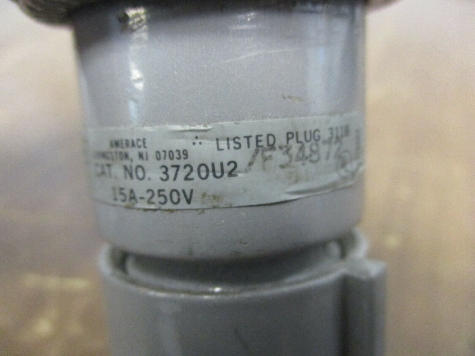 Russellstoll Plug 3720U2/F34872 15A 250V Wire End Used