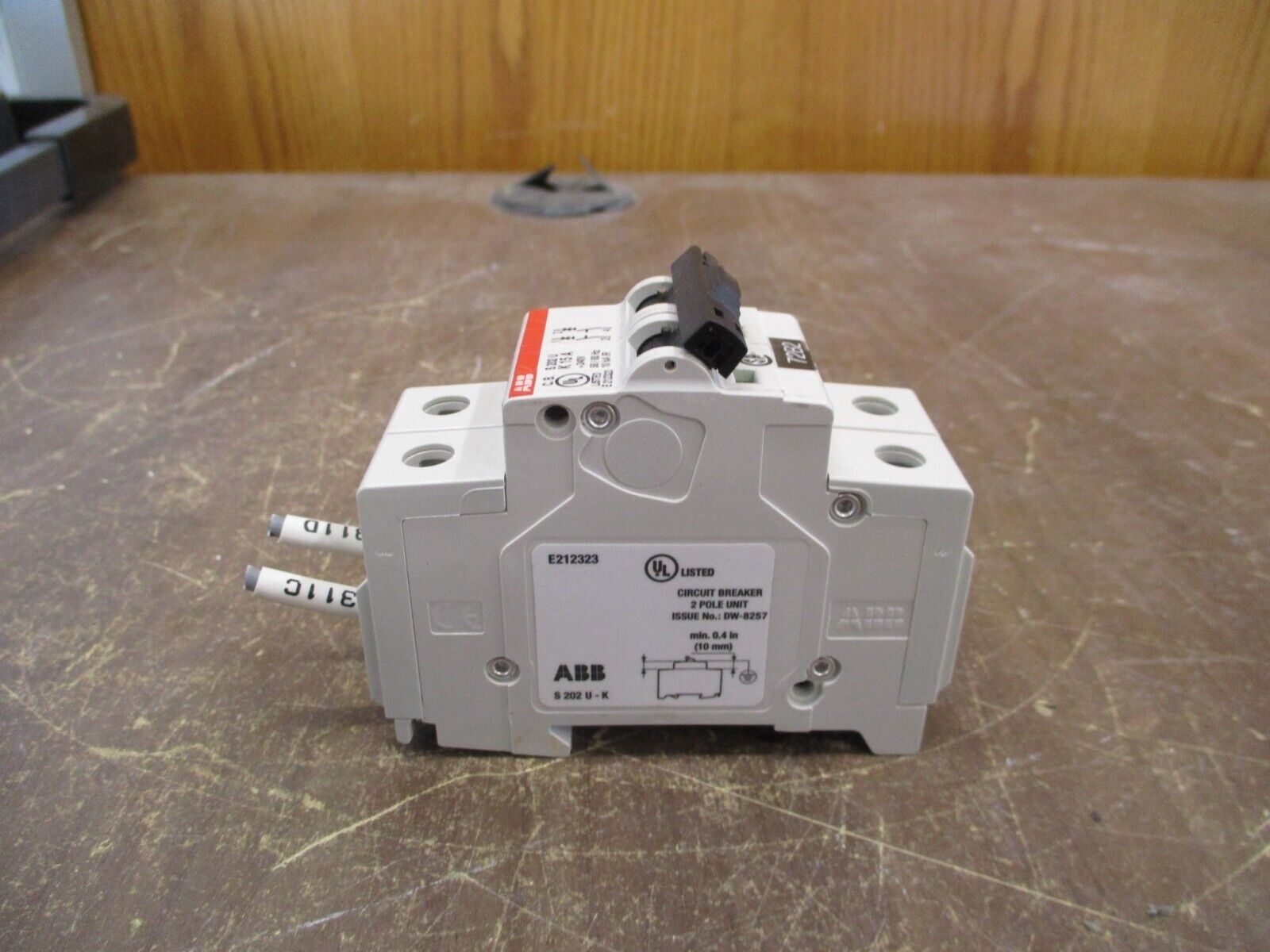 ABB Circuit Breaker S 202 U K15A 15A 240V 2P *Chipped DIN Rail Mount* Used