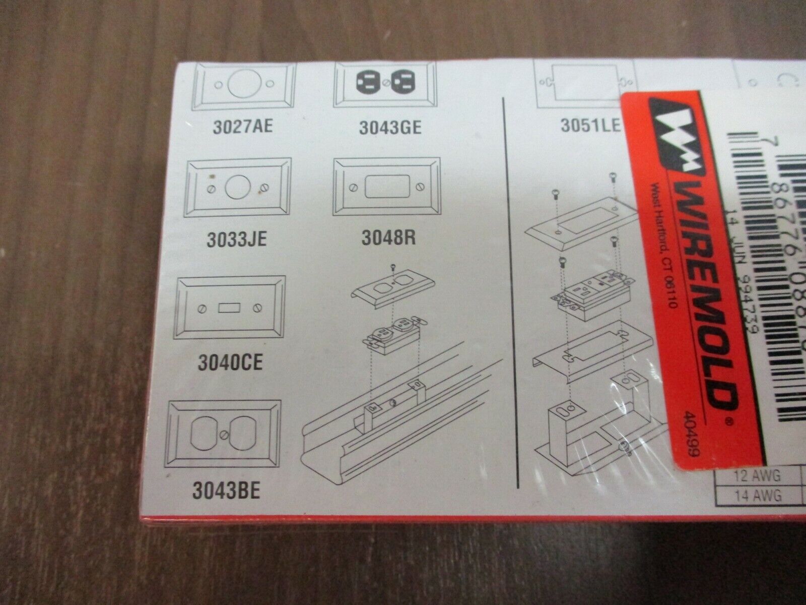 Wiremold Duplex Receptacle Cover G3043BE Grey *Lot of 4* New Surplus