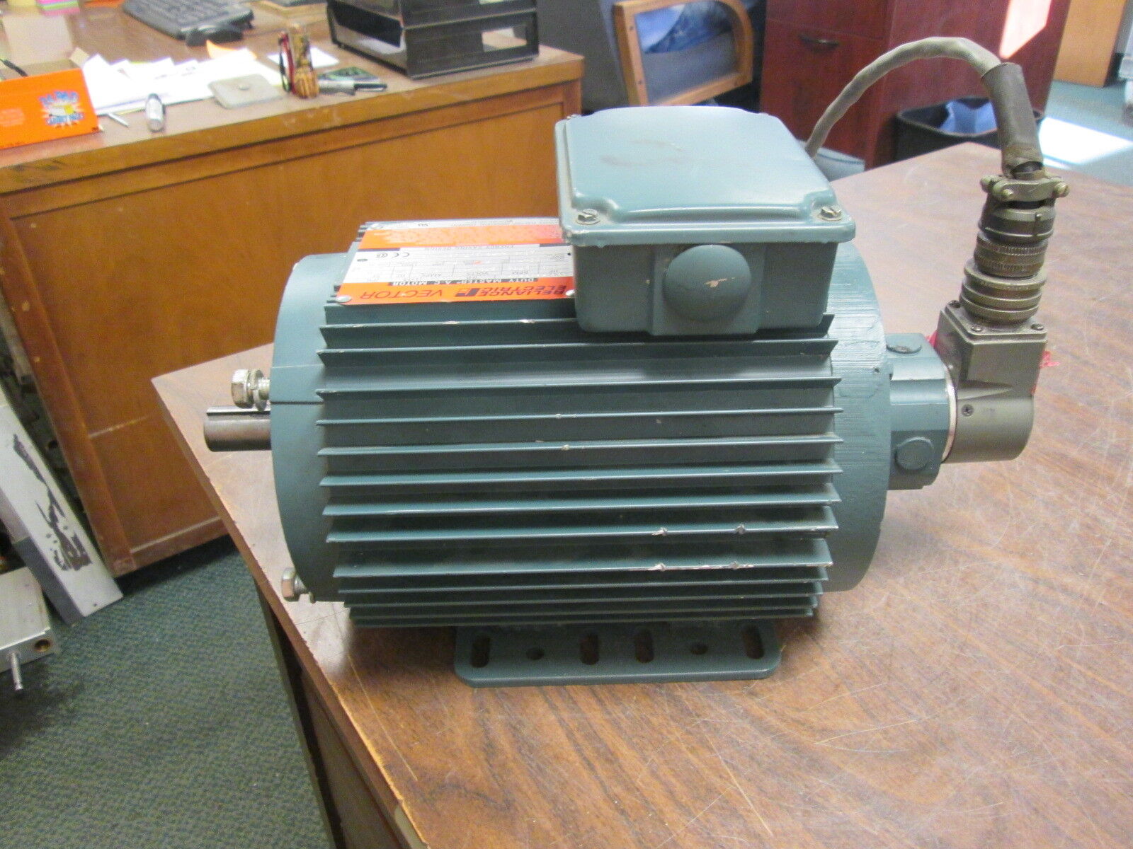 Reliance AC Motor w/ Encoder P14A5803P-AC 1HP 1736RPM FR: WC143TC 230/460V Used