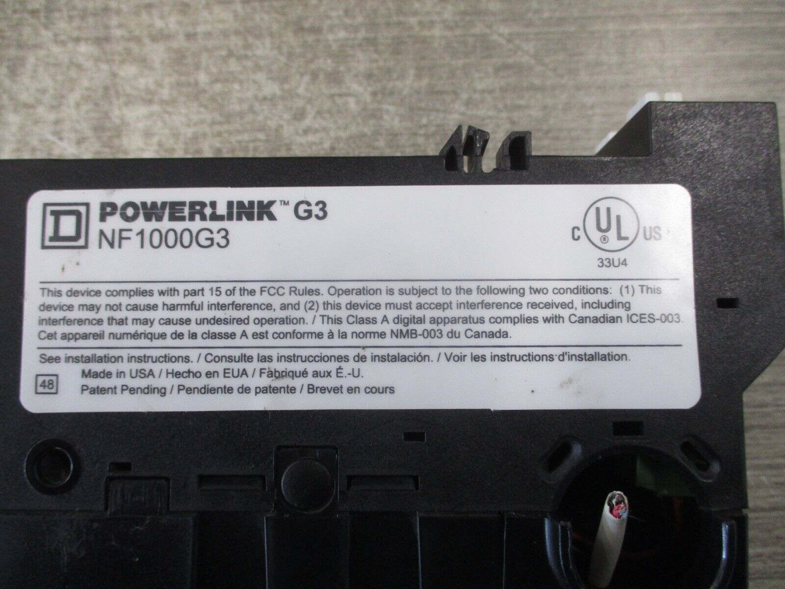 Square D PowerLink G3 Controller NF1000G3 24V Max *No Terminal Screw* Used