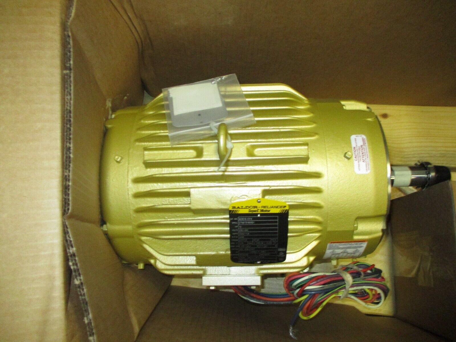 Baldor Motor 603618-4313 10HP 3600RPM 230/460V 23.6/11.8A 3Ph 60Hz New Surplus