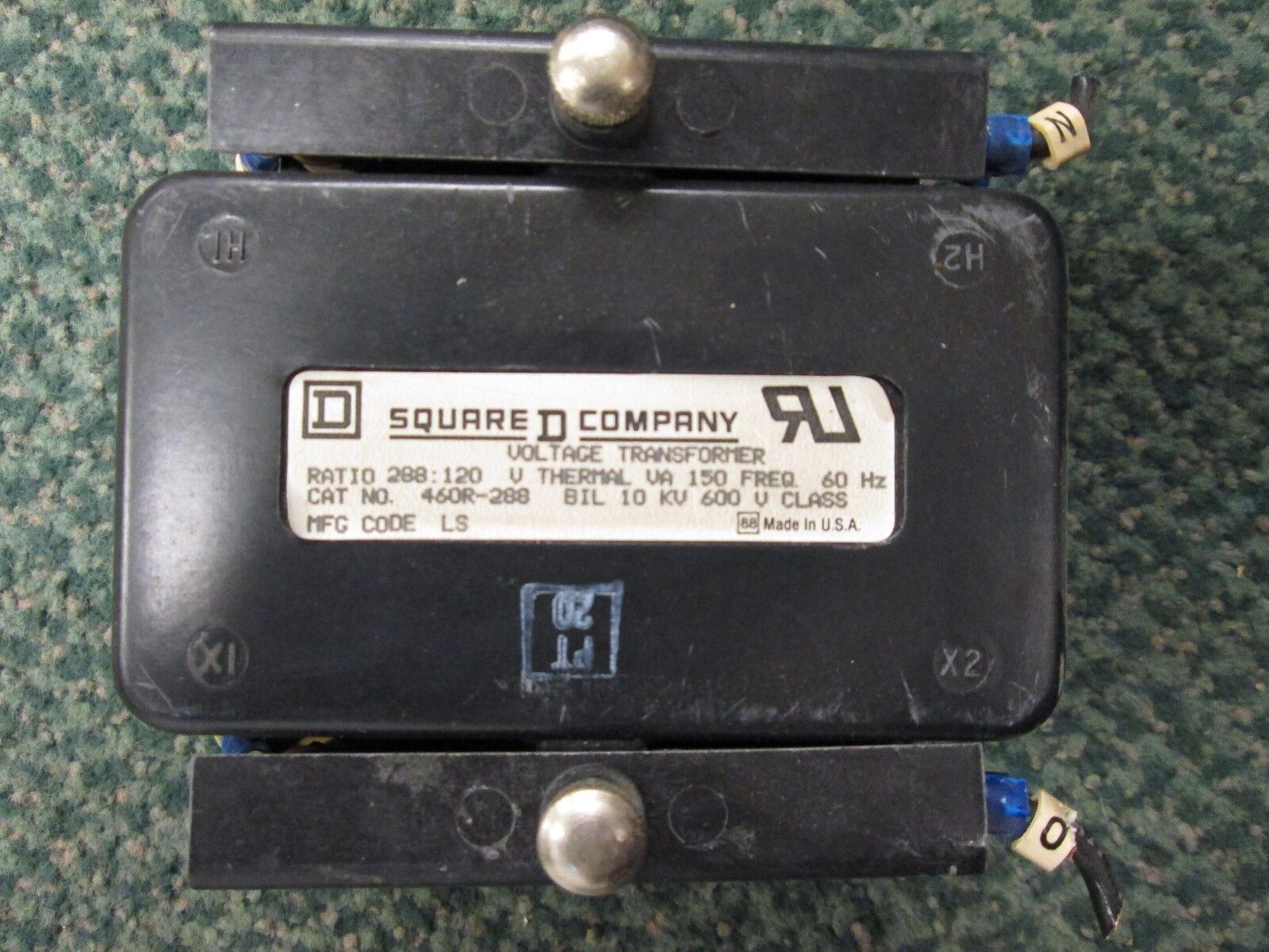 Square D Voltage Transformer 460R-288 288:120 Ratio 150VA 60Hz Used