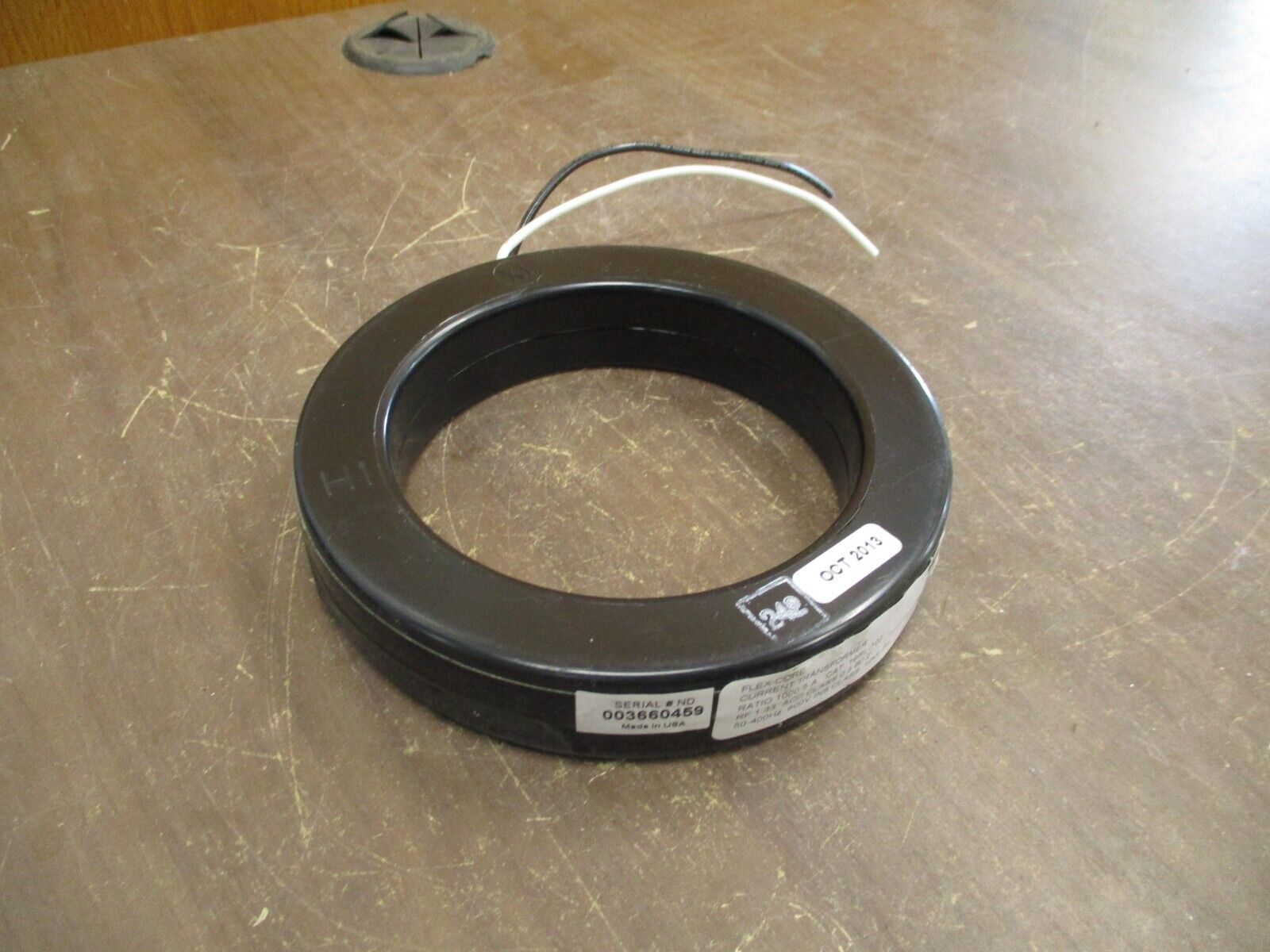 Flex-Core Current Transformer 19RL-102 Ratio 1000:5A 600V 50-400Hz 10kV BIL Used