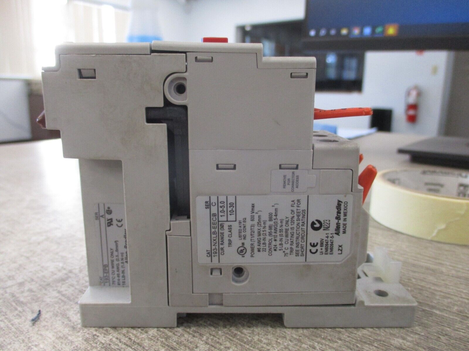 Allen-Bradley E1 Plus Solid State Overload 193-NXLB-EECB Ser. C Trip: 1.0-5.0A