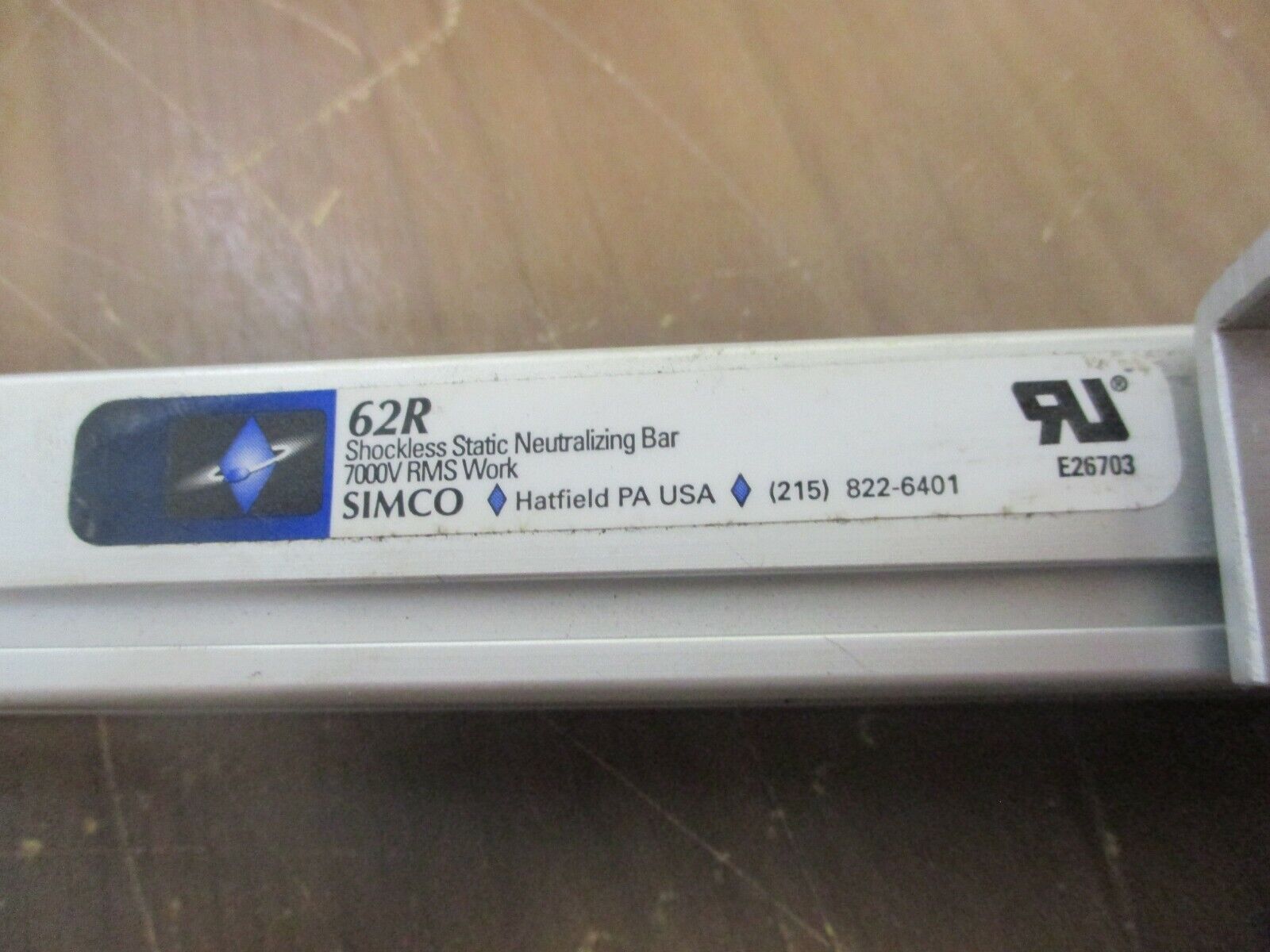 SIMCO Shockless Static Neutralizing Bar 62R 7000V RMS Used