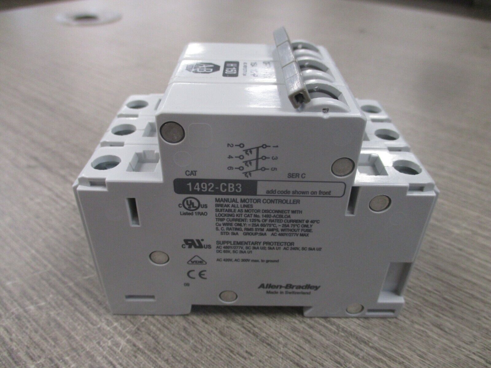 Allen-Bradley Circuit Breaker 1492-CB3H150 Ser. C 15A 480V 3P New Surplus