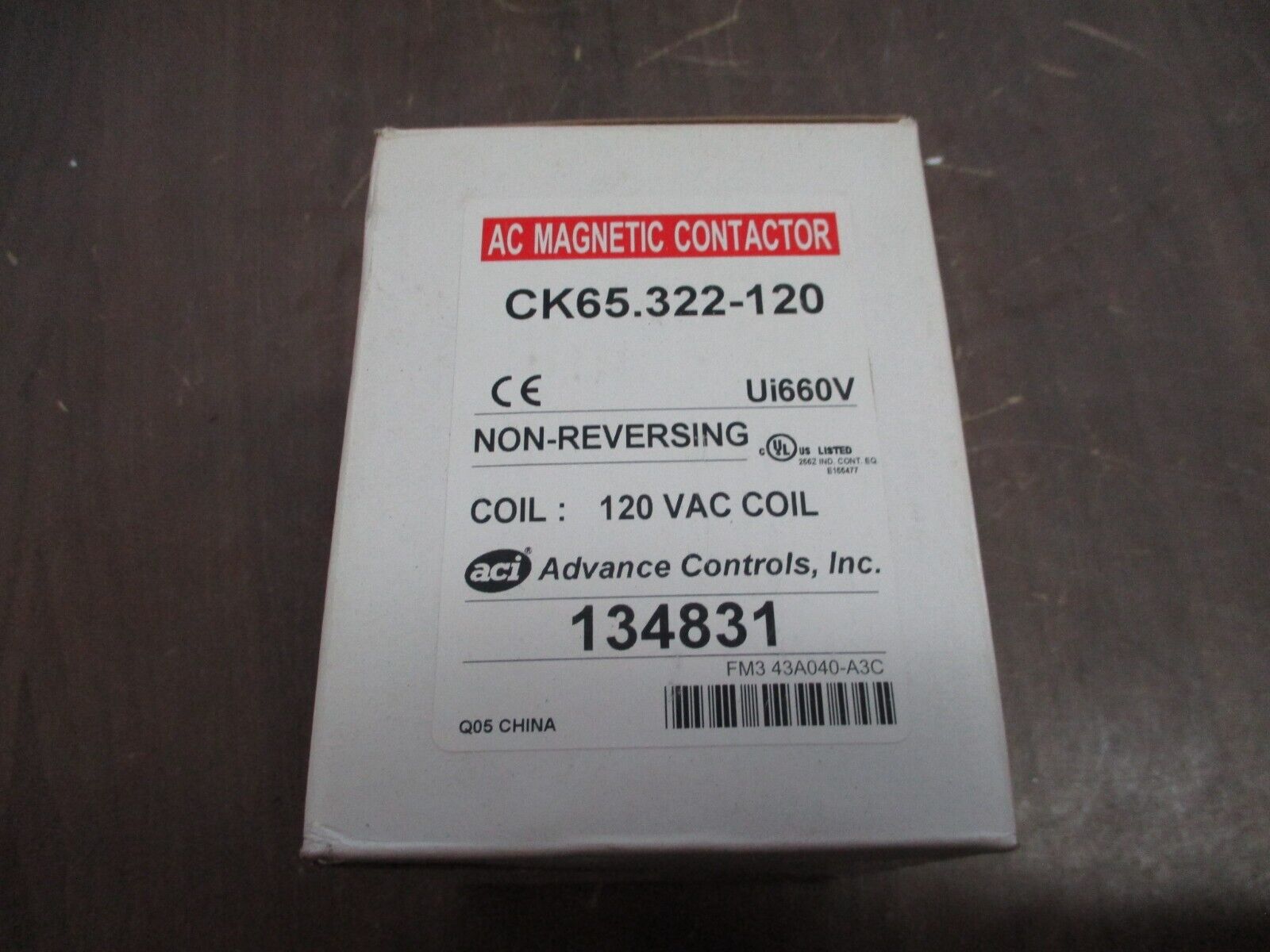 ACI Contactor CK65.322-120 120V Coil New Surplus