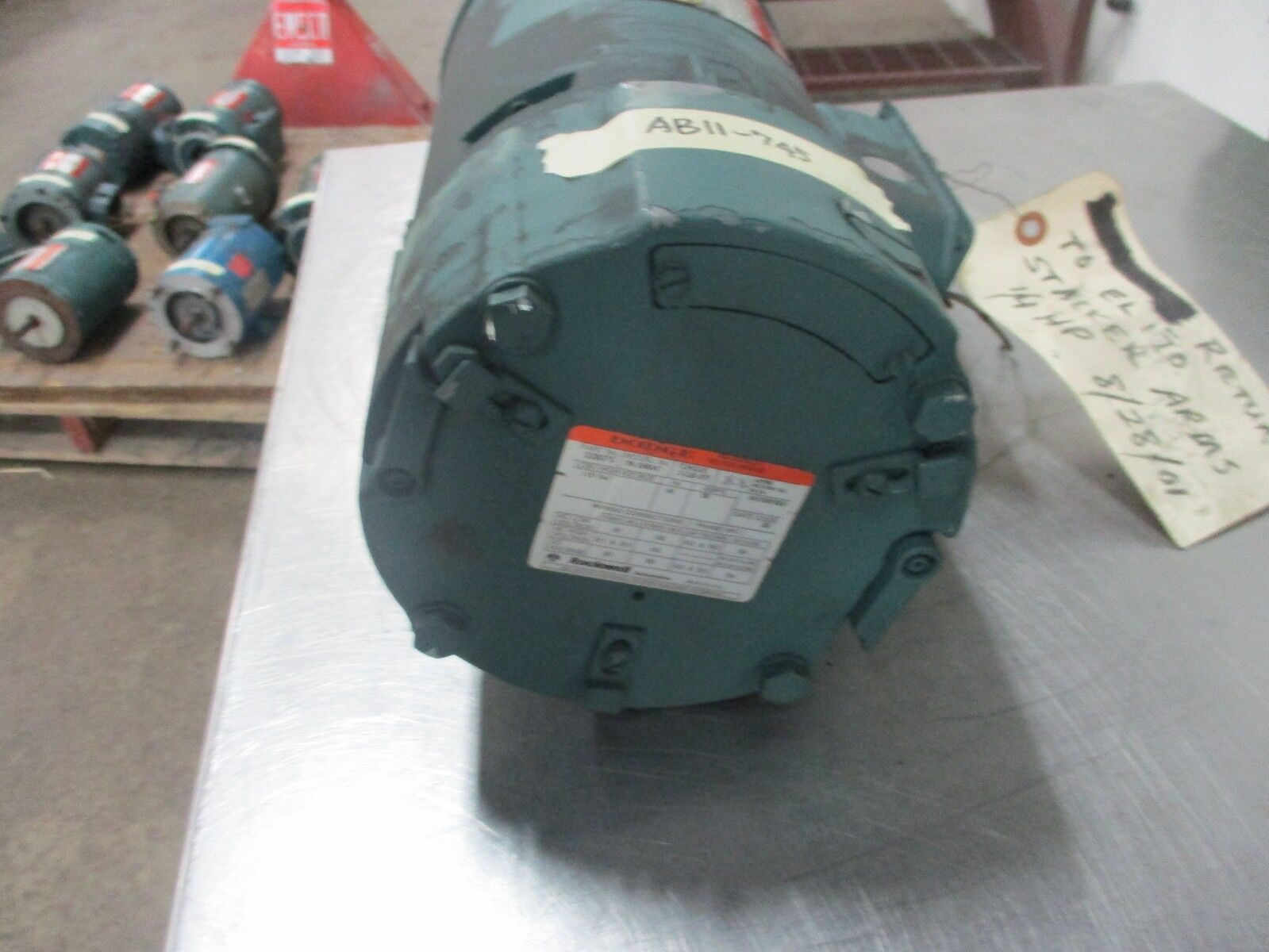 Reliance Duty Master AC Motor w/ Brake B79B3993M-ZZ 1/4HP 1800RPM FR:FB56C Used