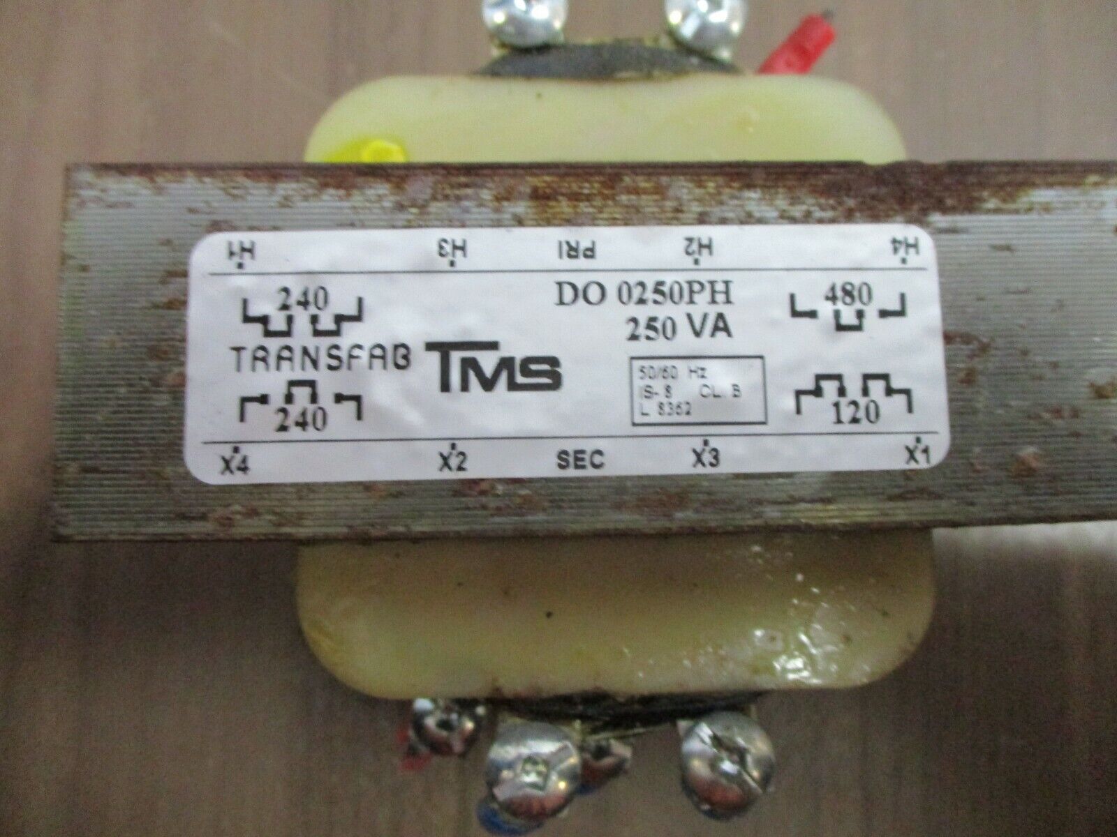 TMS Transfab Transformer DO 0250PH 250VA Pri: 240/480V Sec: 120/240V 50/60Hz