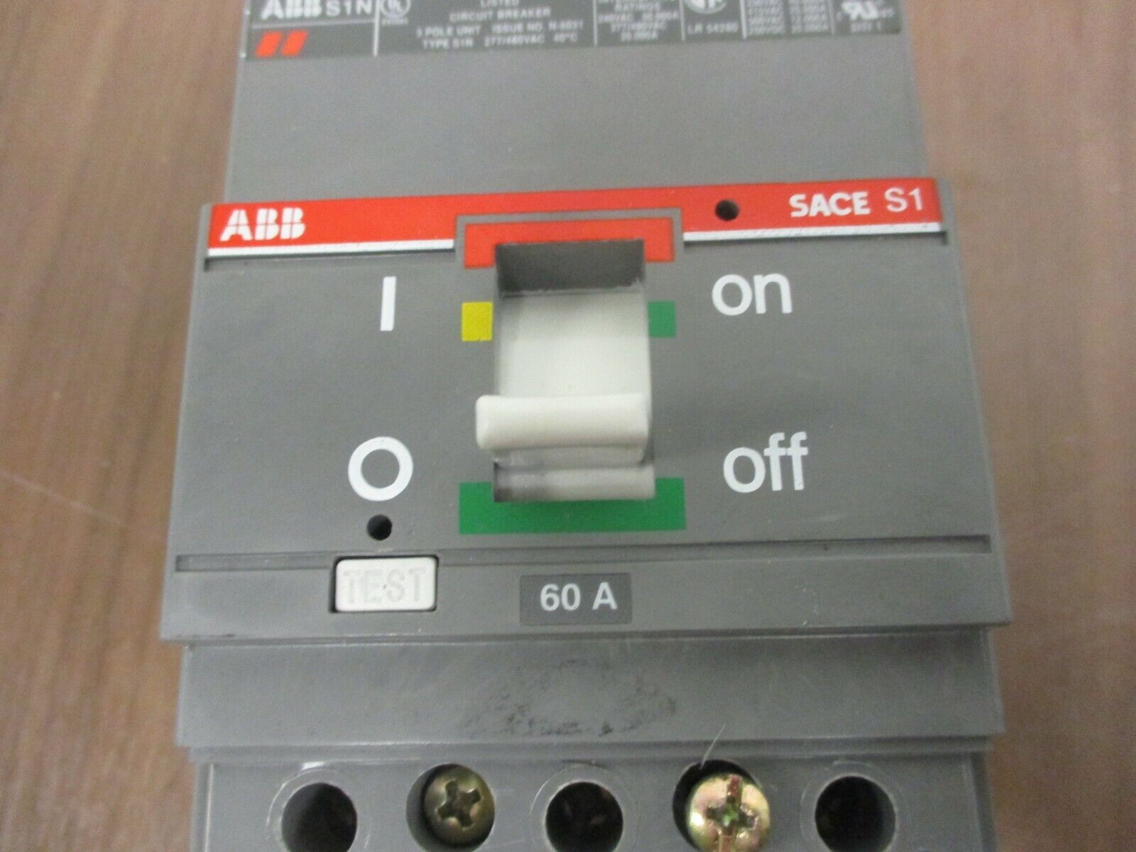 ABB HACR Circuit Breaker S1N 60A 240/277/480V 3P Used