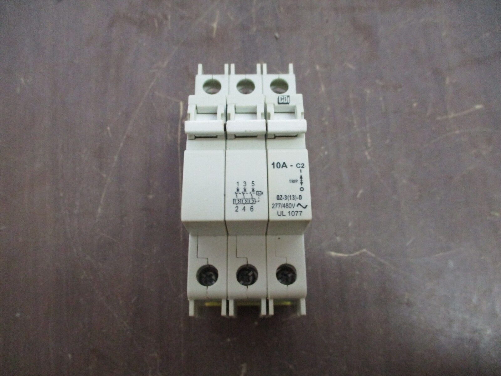 CBi Circuit Breaker QZ-3(13)-D-10 10A 277/480V 3P *Broken Plastic* Used