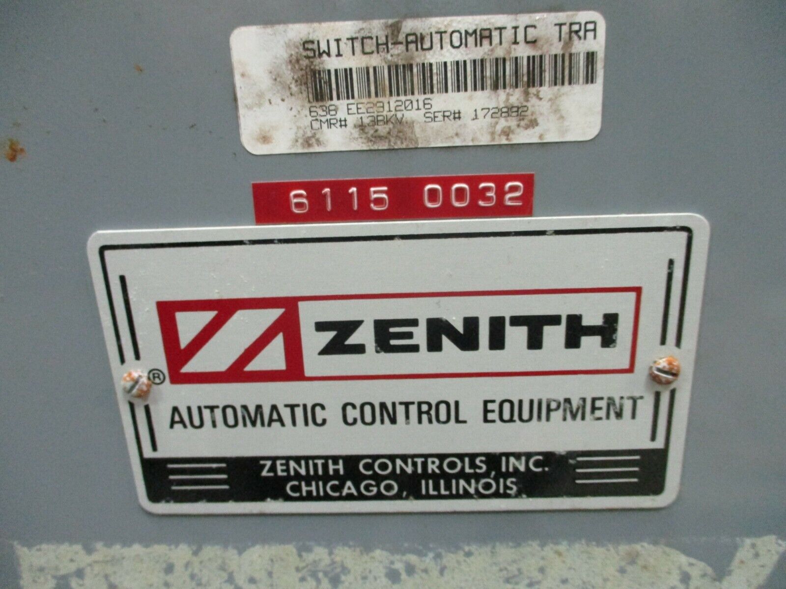 Zenith Automatic Transfer Switch ZTS10EC-2AAAAELLPTVA 100A 480V 60HZ 1Ph Used