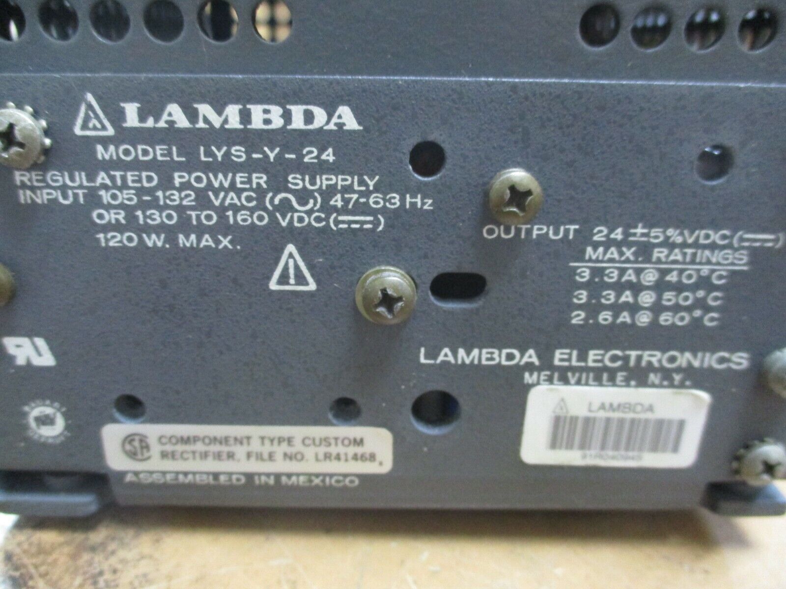 Lambda Regulated Power Supply LYS-Y-24 120W New Surplus