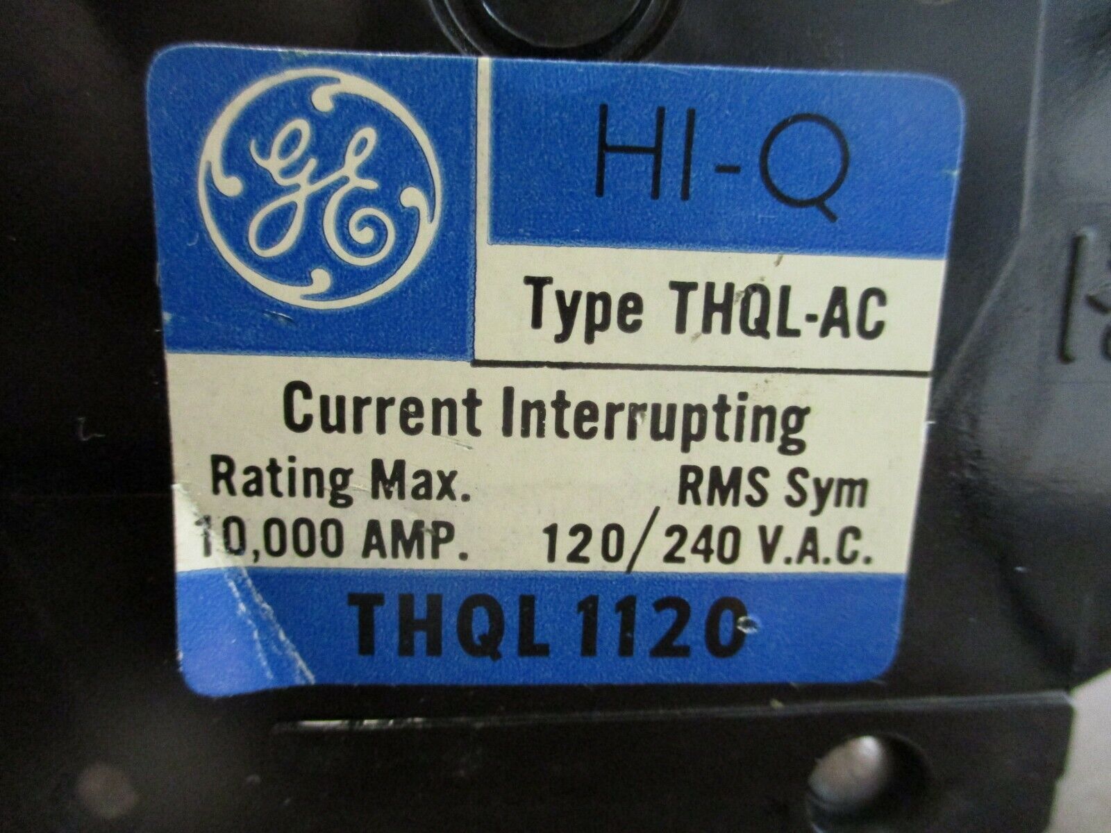 GE HI-Q Clip-On Circuit Breaker THQL1120 20A 120/240V 1P *Lot of 10* Used