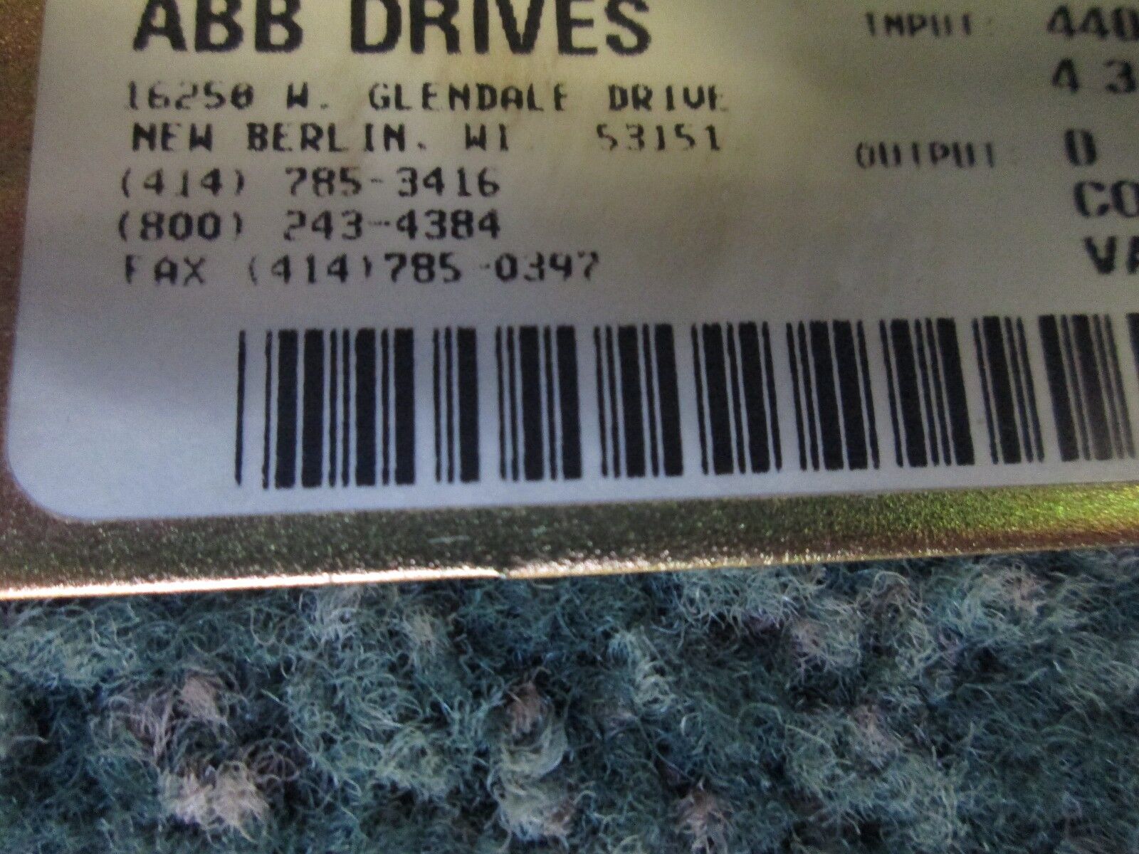 ABB ACS501 AC Drive ACS501-003-4-00P2 3/5HP Used