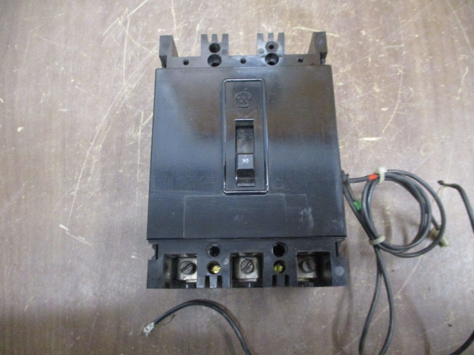 Westinghouse AB De-ion Circuit Breaker 46-E-7187 30A 600V 3P w/ Aux Switch Used