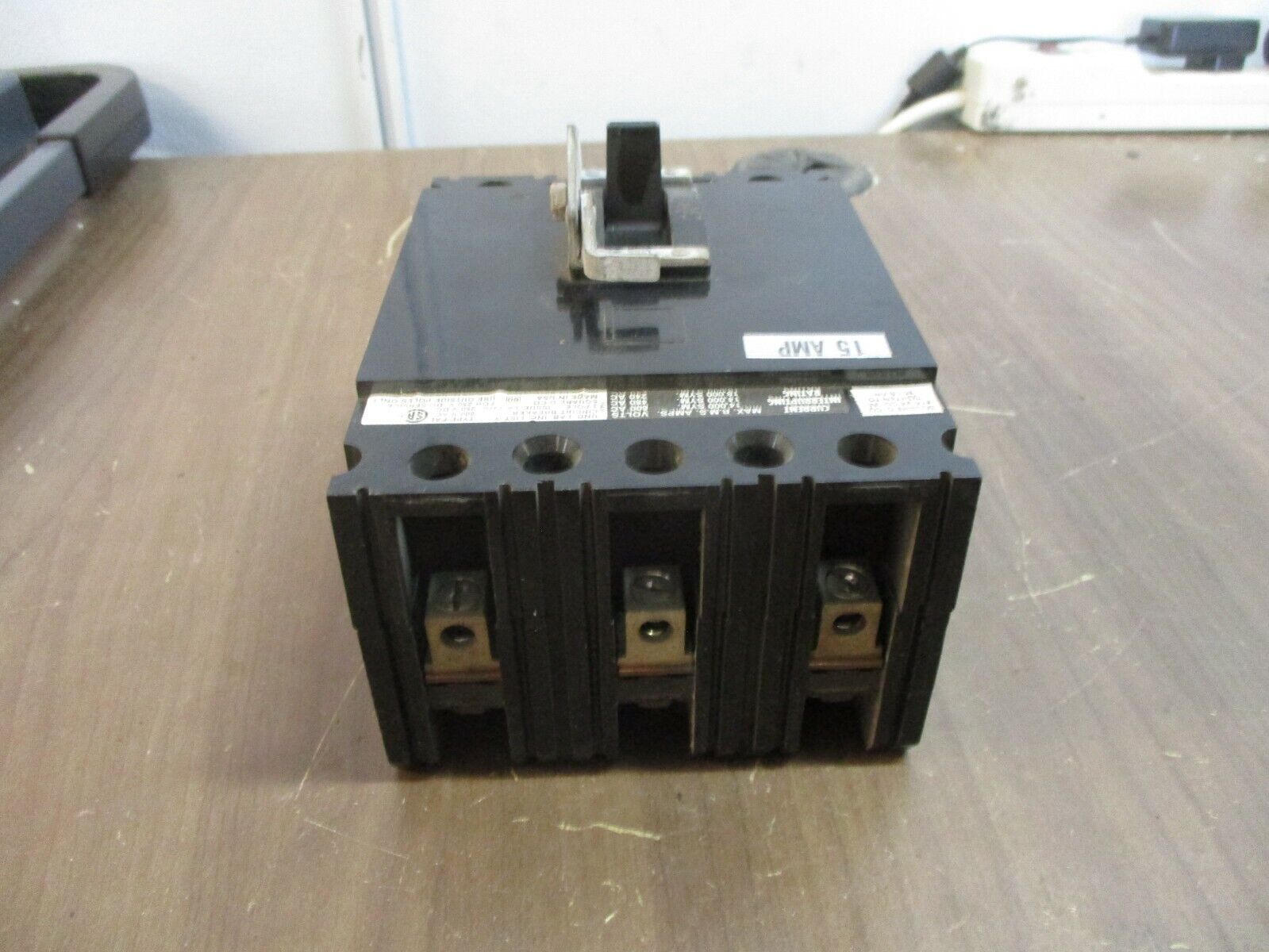 Square D Circuit Breaker FAL-36015 15A 600V 3P, Used